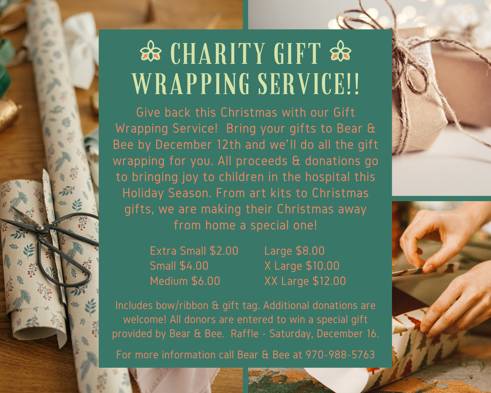 Charity Gift Wrapping Service!