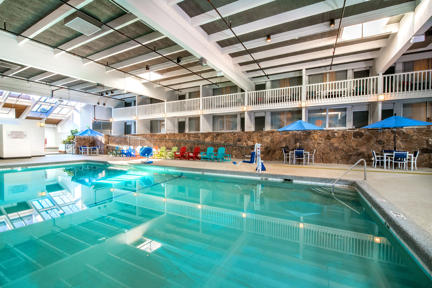 The swimming pool at the Stanley Hotel in Estes Park, Colorado