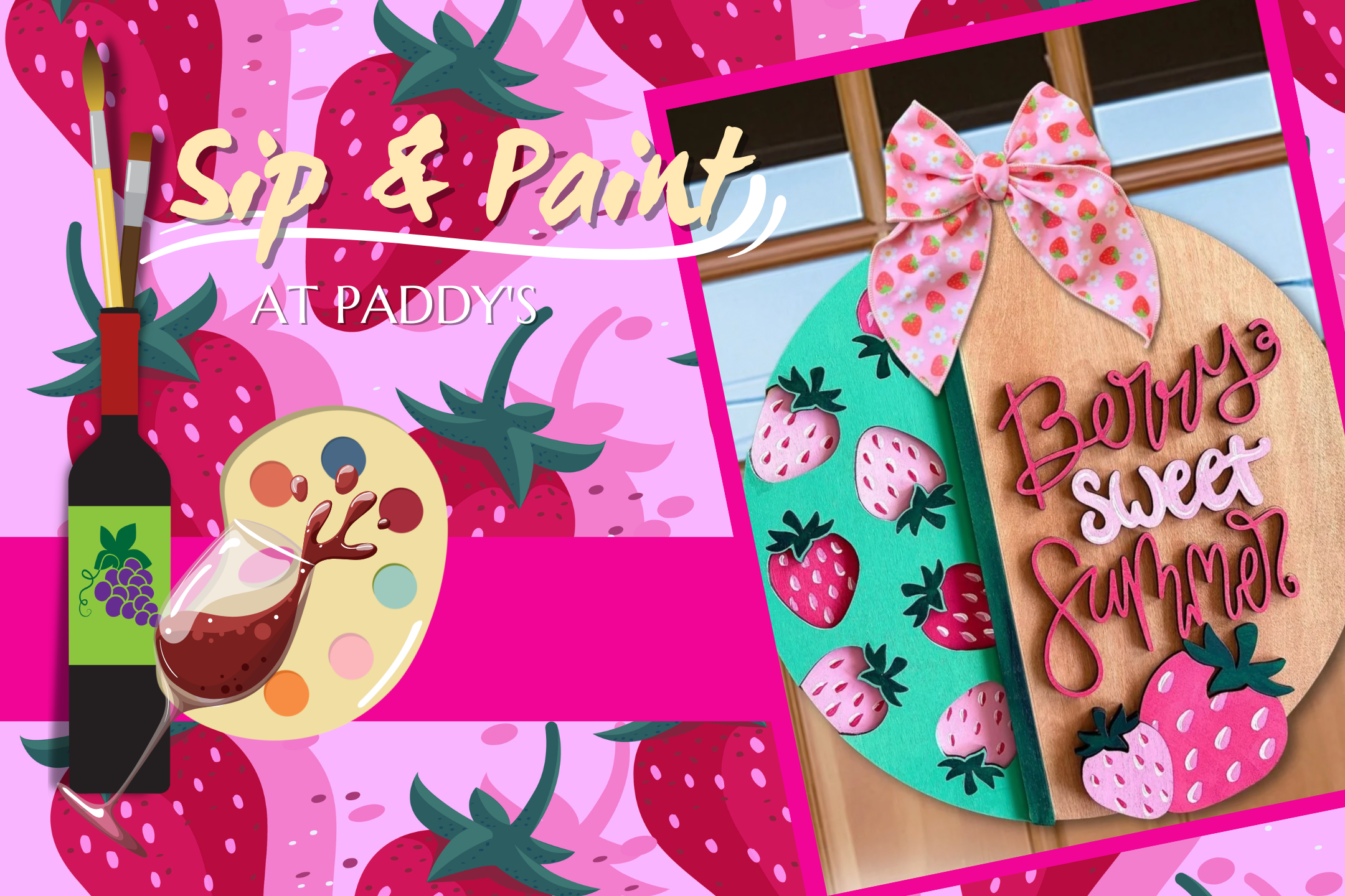 Sip & Paint at Paddy's with Wine & Design