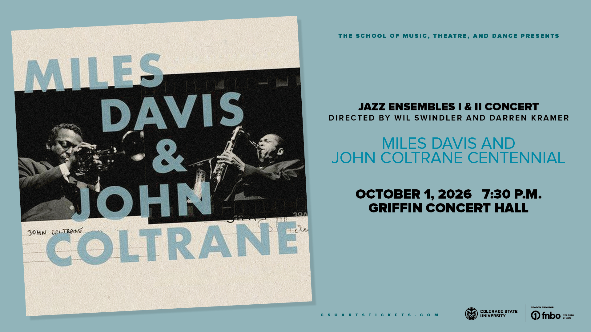 Jazz Ensembles I & II Concert: Miles Davis and John Coltrane