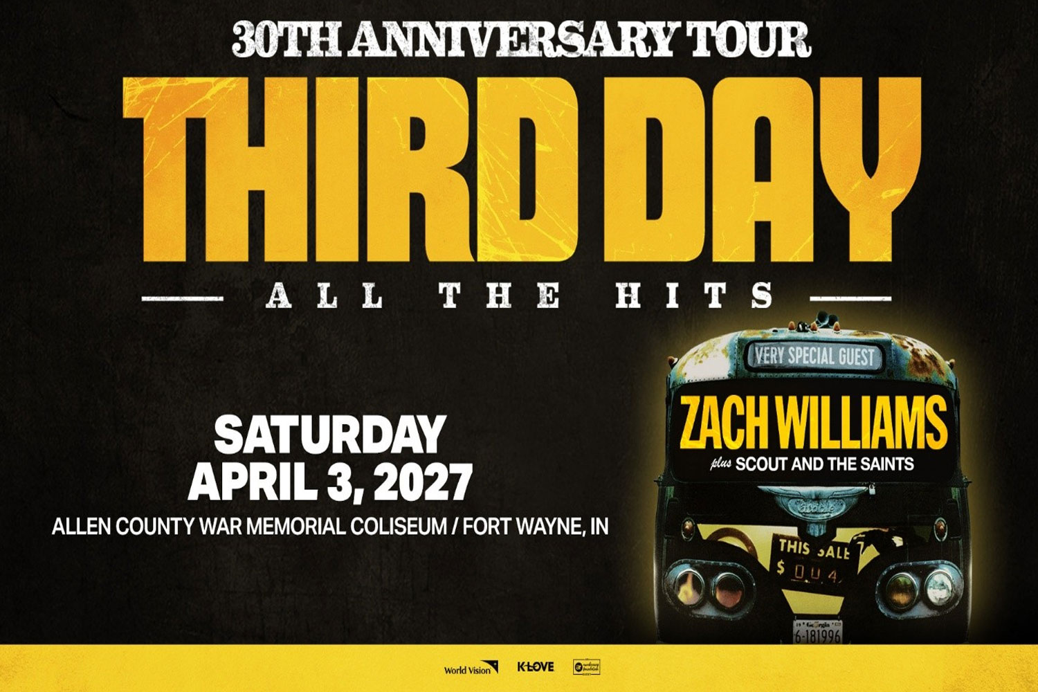 Third Day 30th Anniversary Tour with very special guest Zach