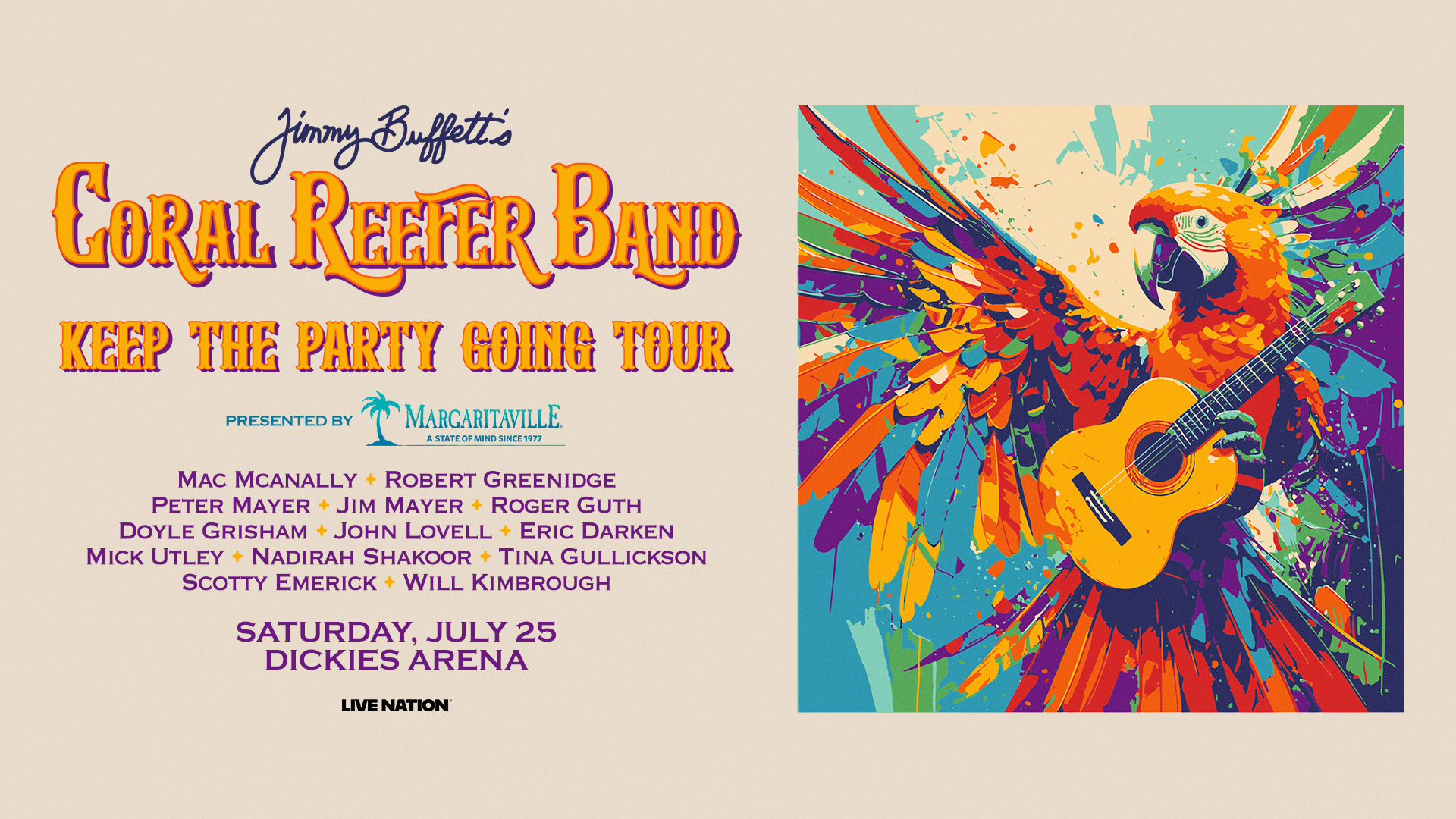 Jimmy Buffet's Coral Reefer Band at Dickies Arena