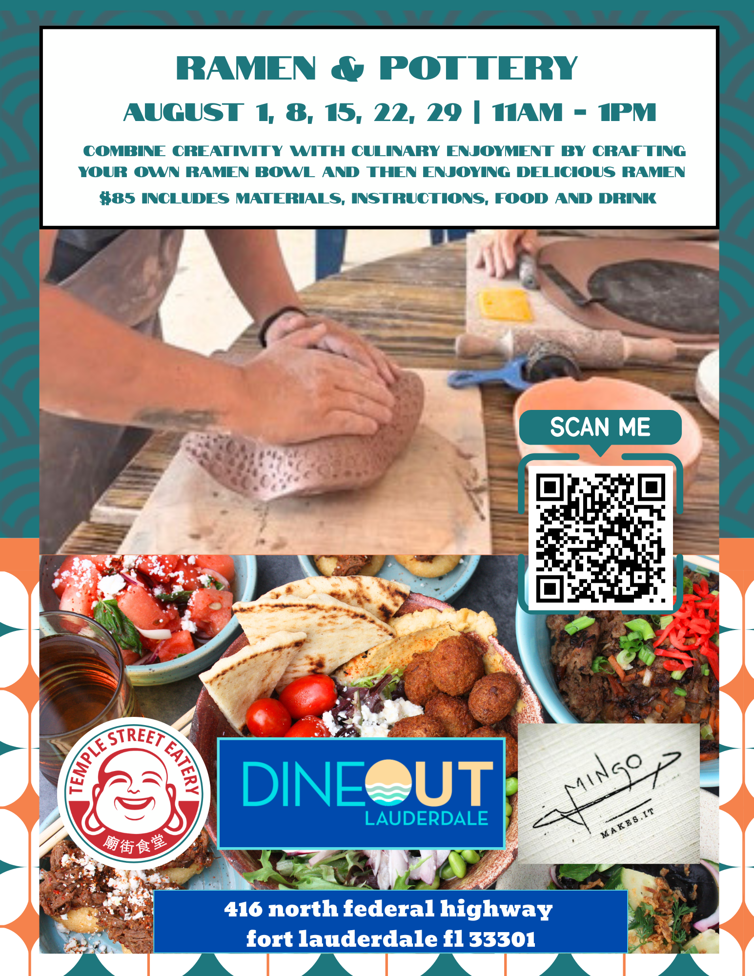 Dine Out Lauderdale Ramen & Pottery Class