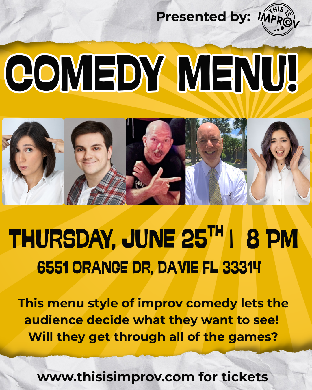 The Comedy Menu