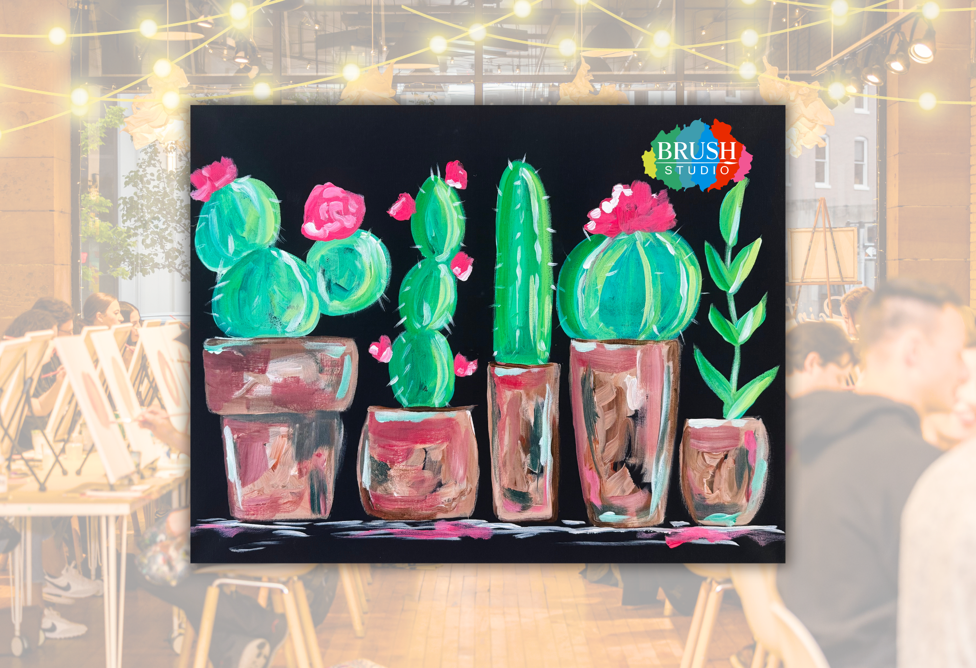 Brush Studio Paint & Sip - Cactus Cuties - Grand Rapids MI, 49503