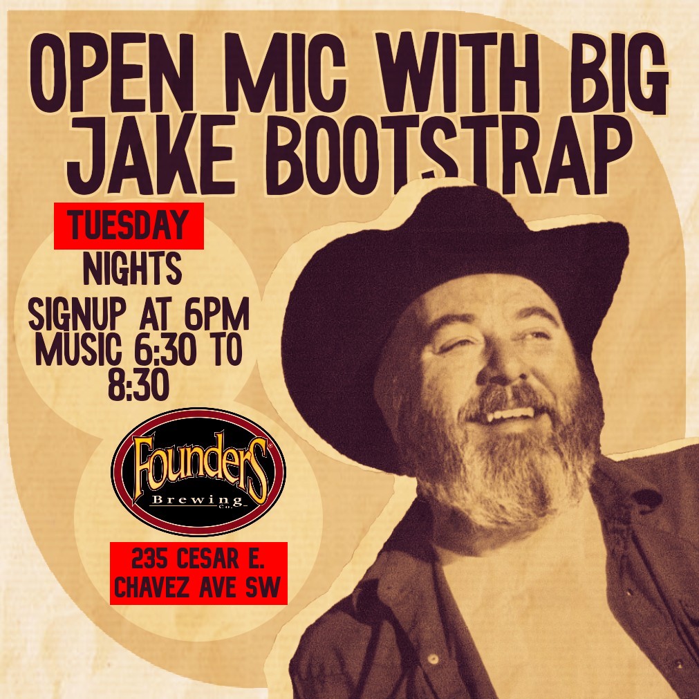 Open Mic Night at Founders Brewing Co. with Big Jake Bootstrap