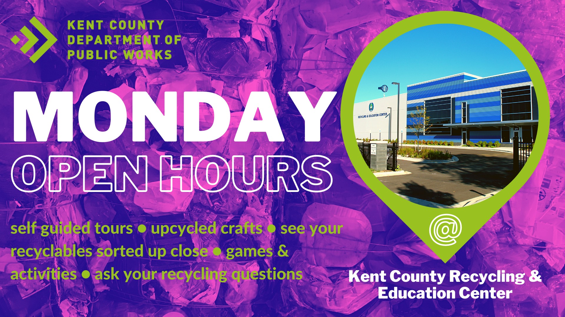 Self-Guided Tours at the Kent County Recycling Center - Grand Rapids MI,  49504