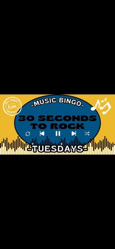 30 Seconds to Rock/Music Bingo