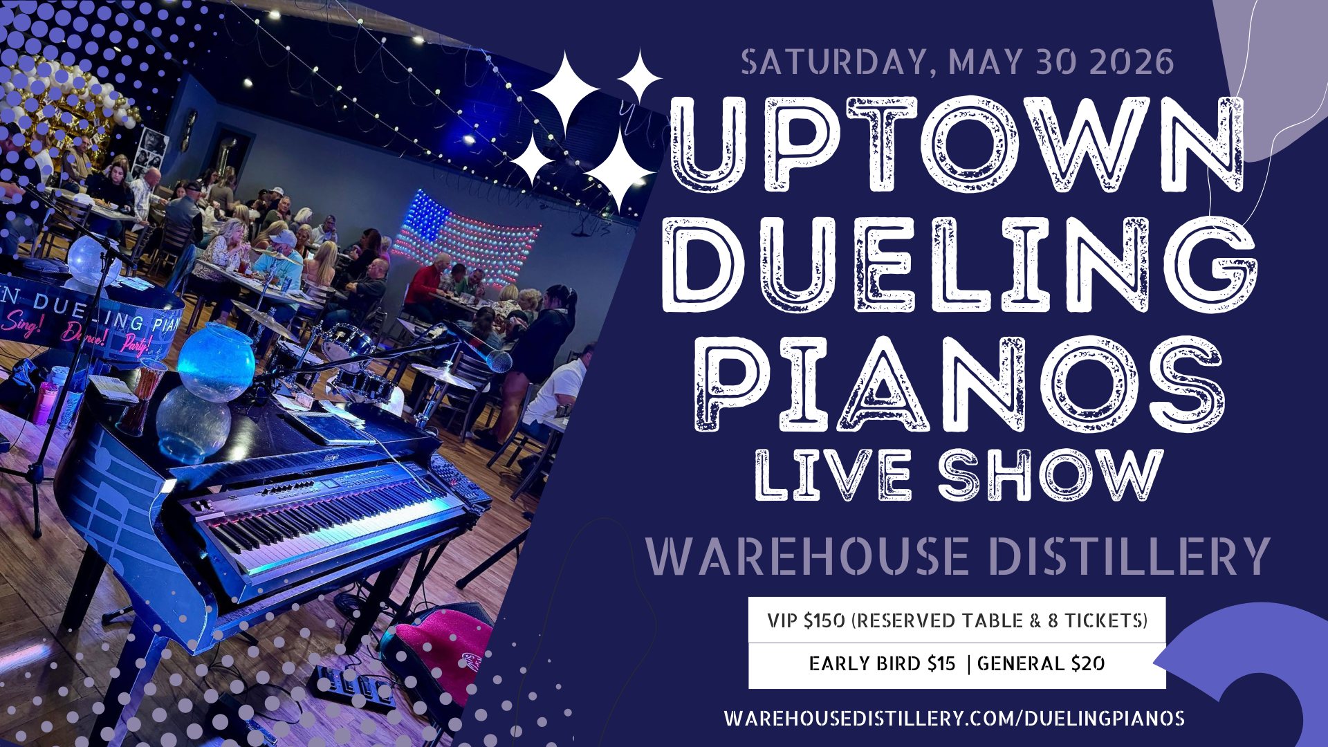 Uptown Dueling Pianos LIVE at Warehouse Distillery