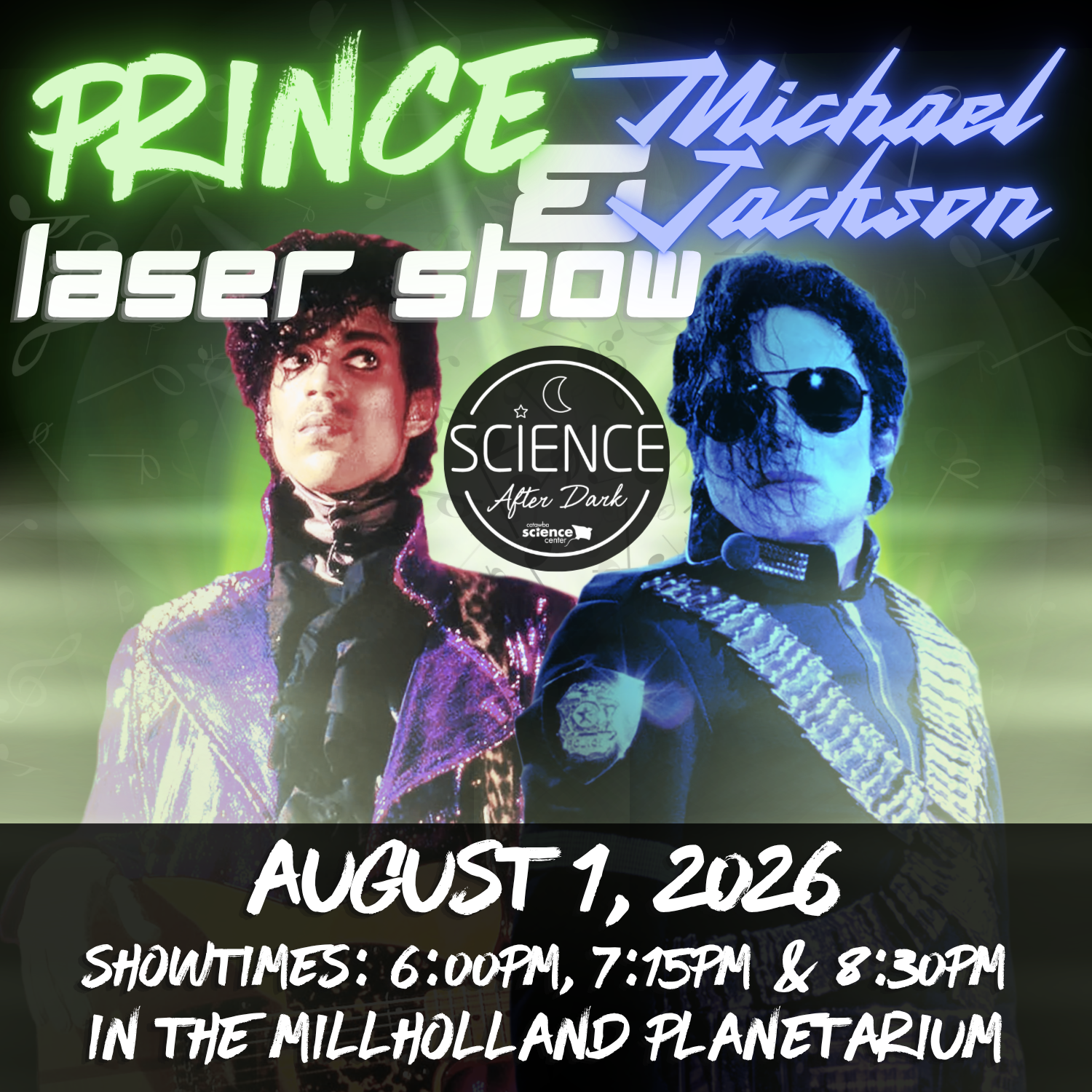 Science After Dark- Prince & Michael Jackson Laser Show