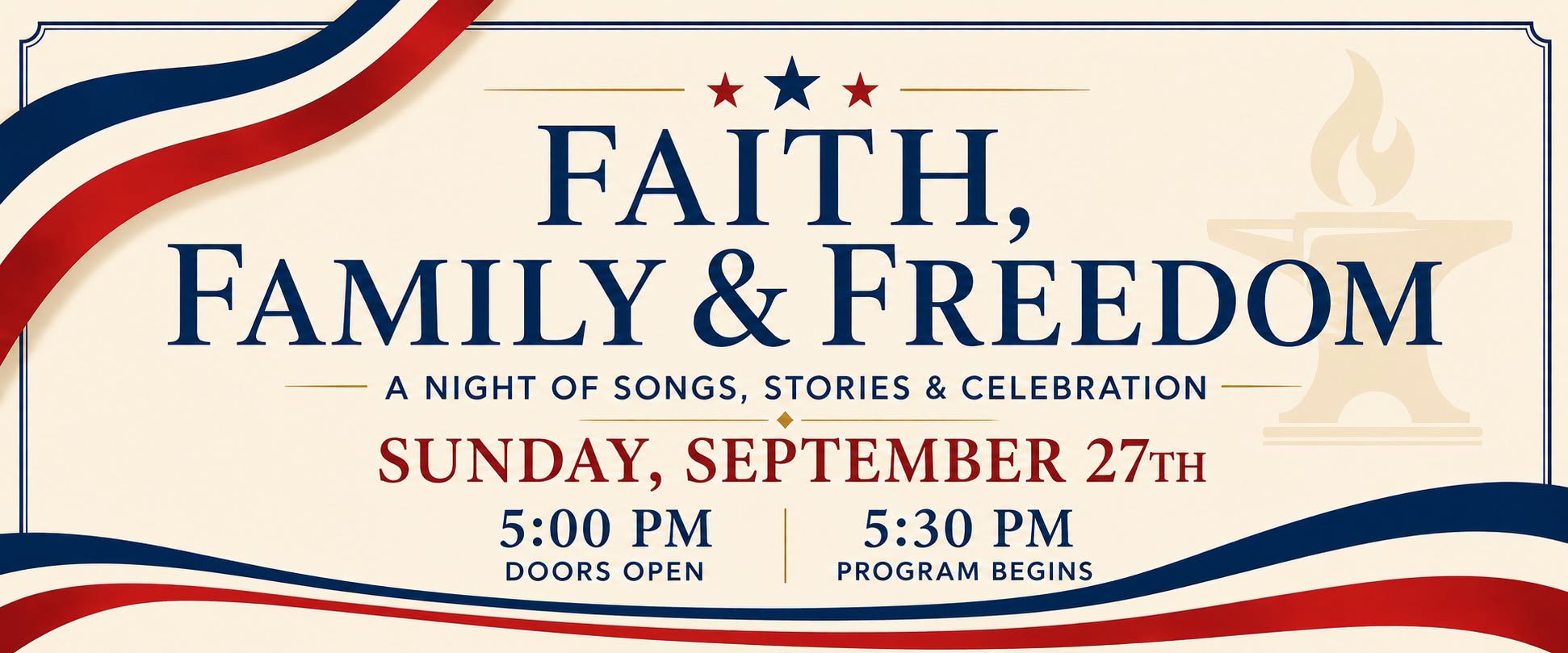 Faith , Family, & Freedom: A Night of Songs, Stories, & Celebration