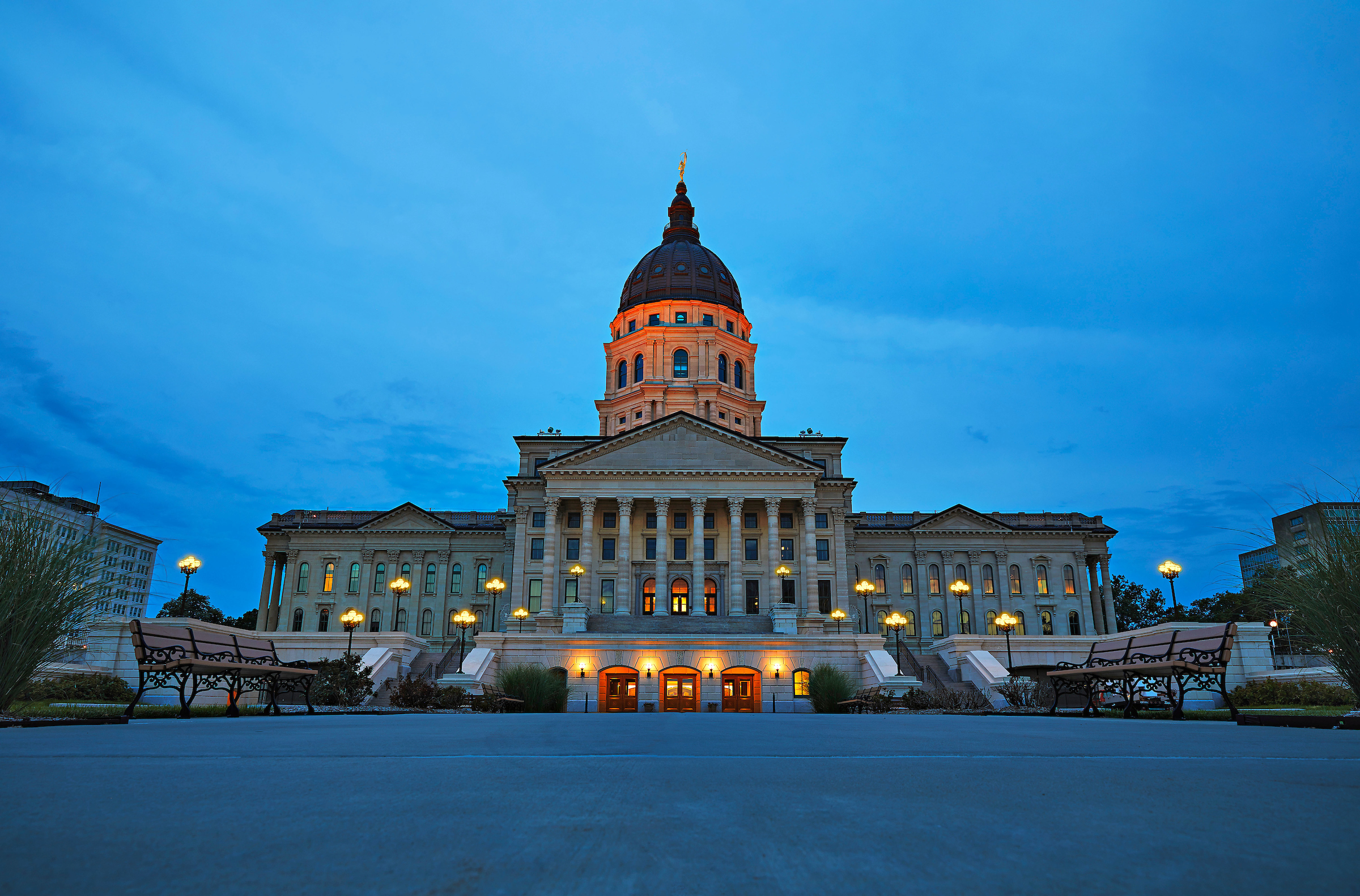 Kansas State Capitol dome in Topeka