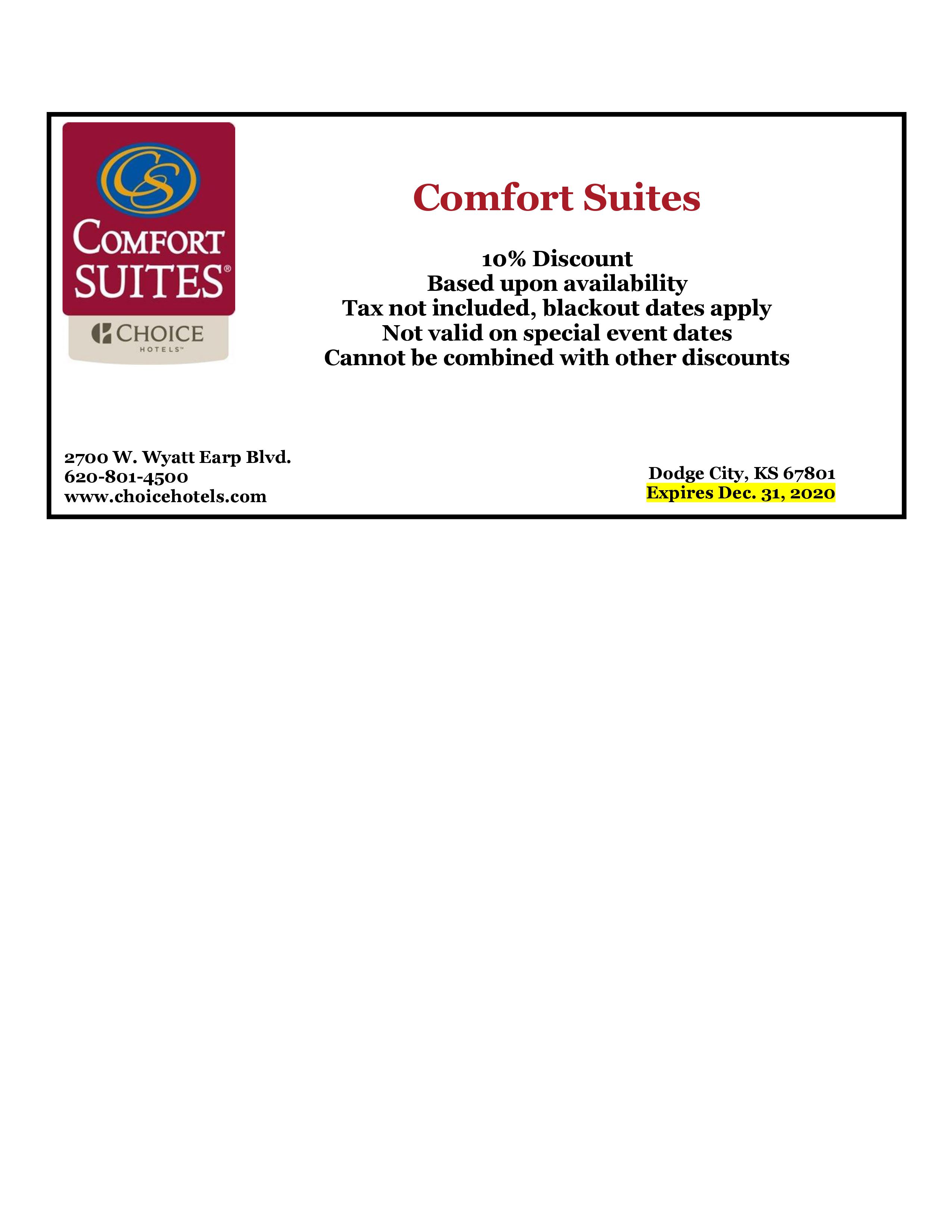 10 Discount Comfort Suites