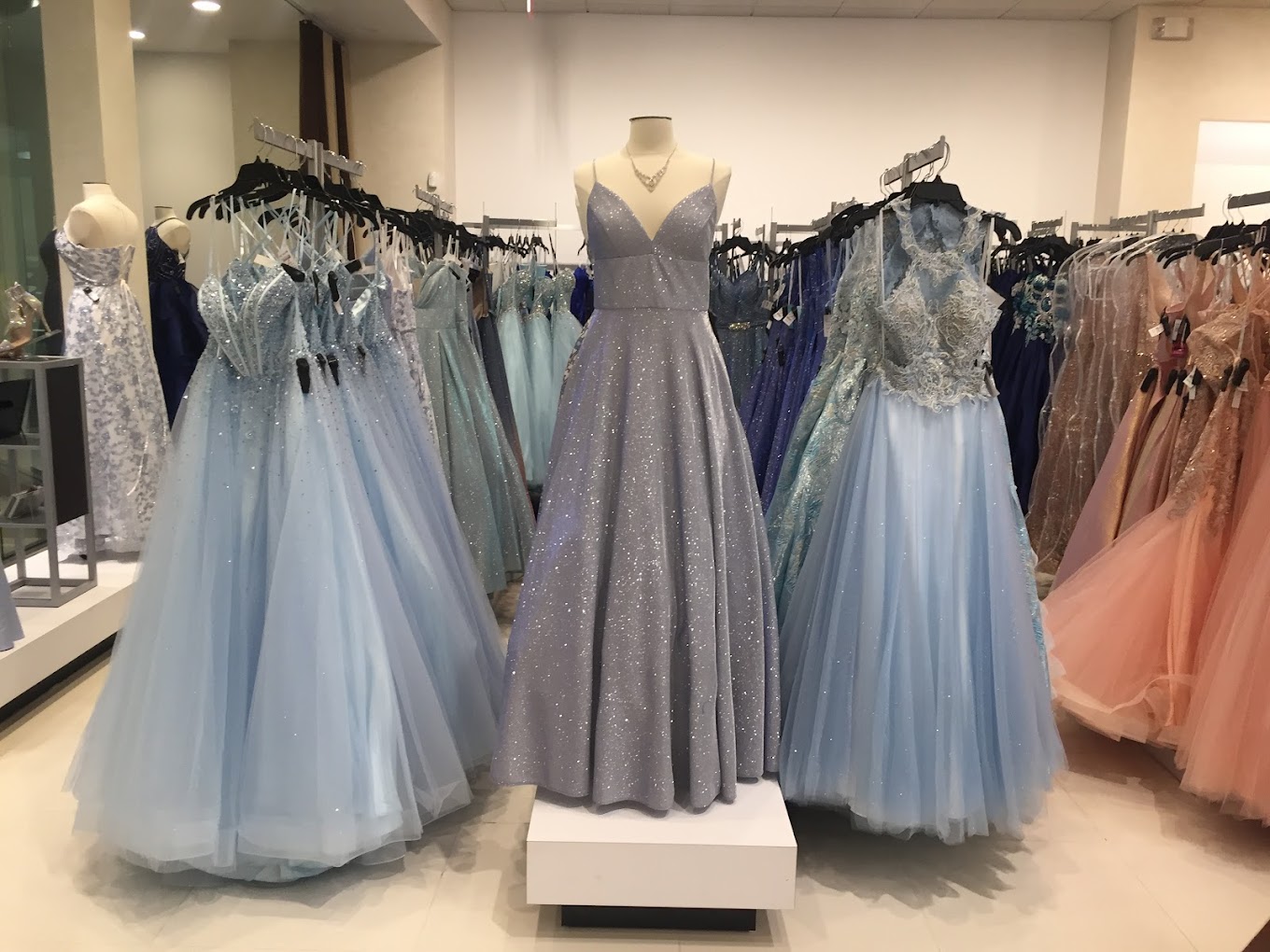 strapless open back dress Stretch Satin Sleek Long Glitter Prom Dress main image 1
