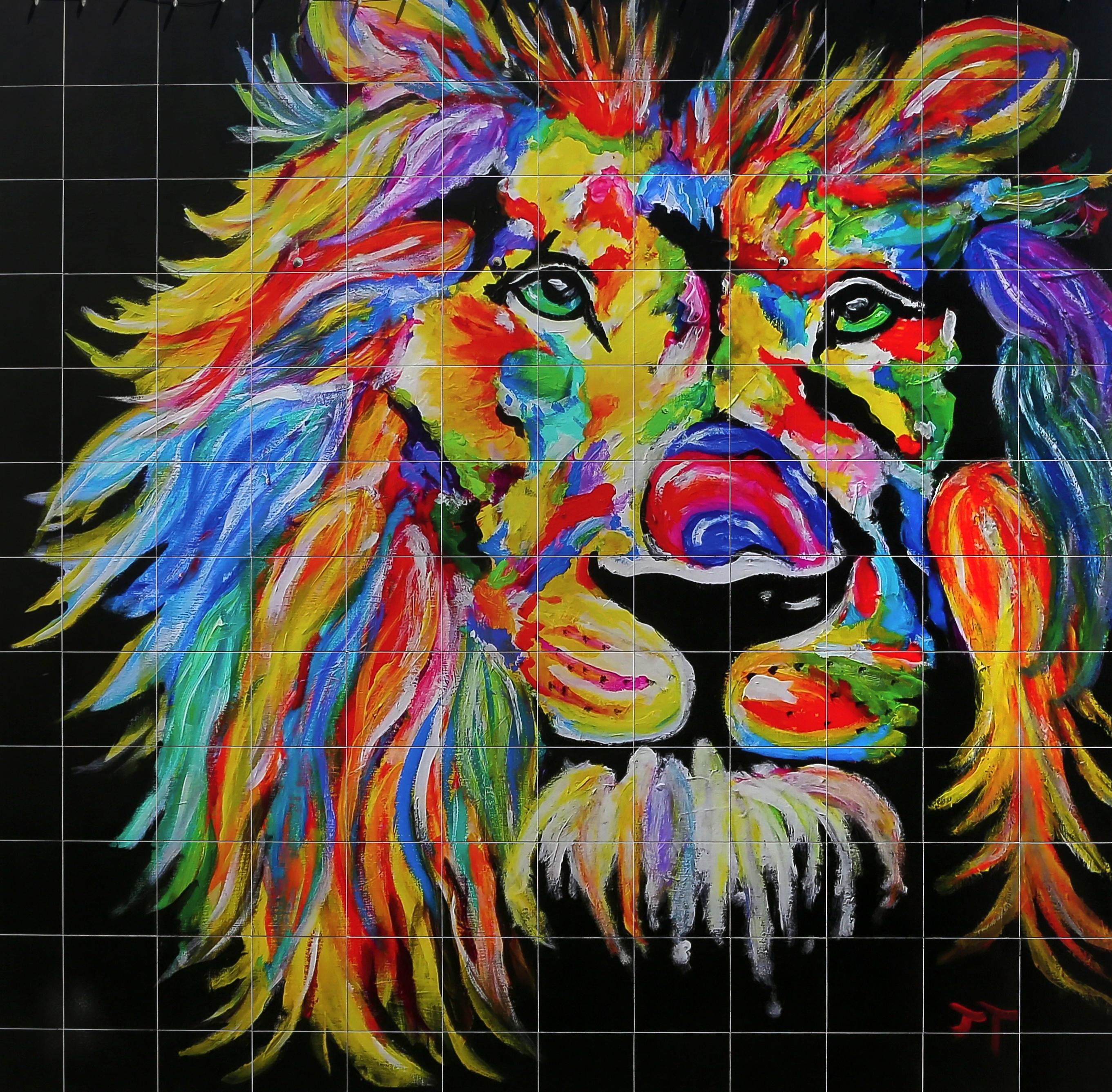 Rainbow Lion Mural - Hutchinson KS, 67501