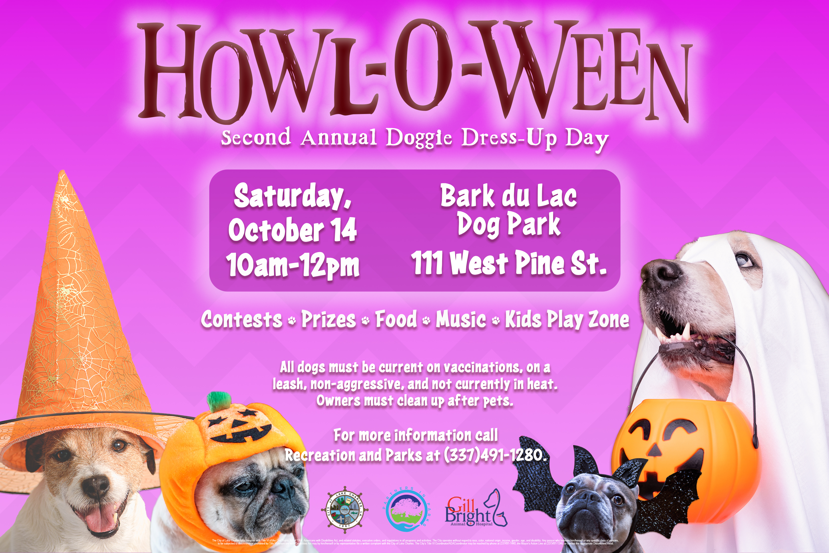 Howl-o-ween Pet Costume Contest Flyer Halloween Dog Pet 