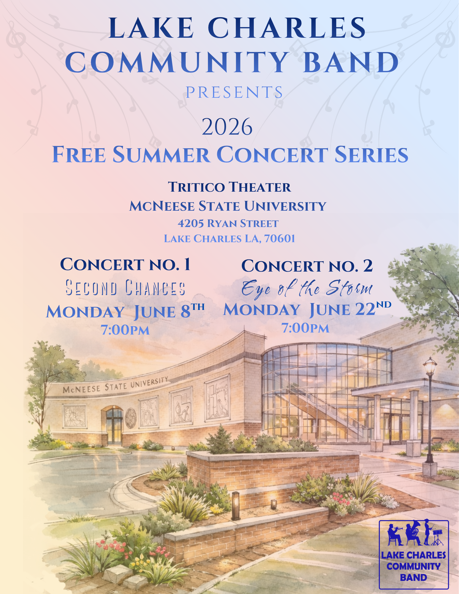 Lake Charles Community Band Summer Concert | June 26, 2026 | Lake