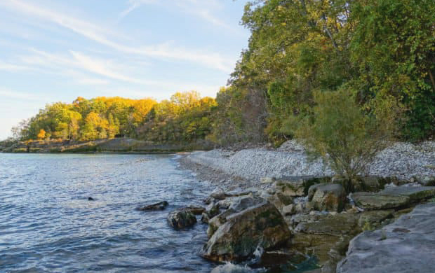 Beach at North Shore Alvar State Nature Preserve