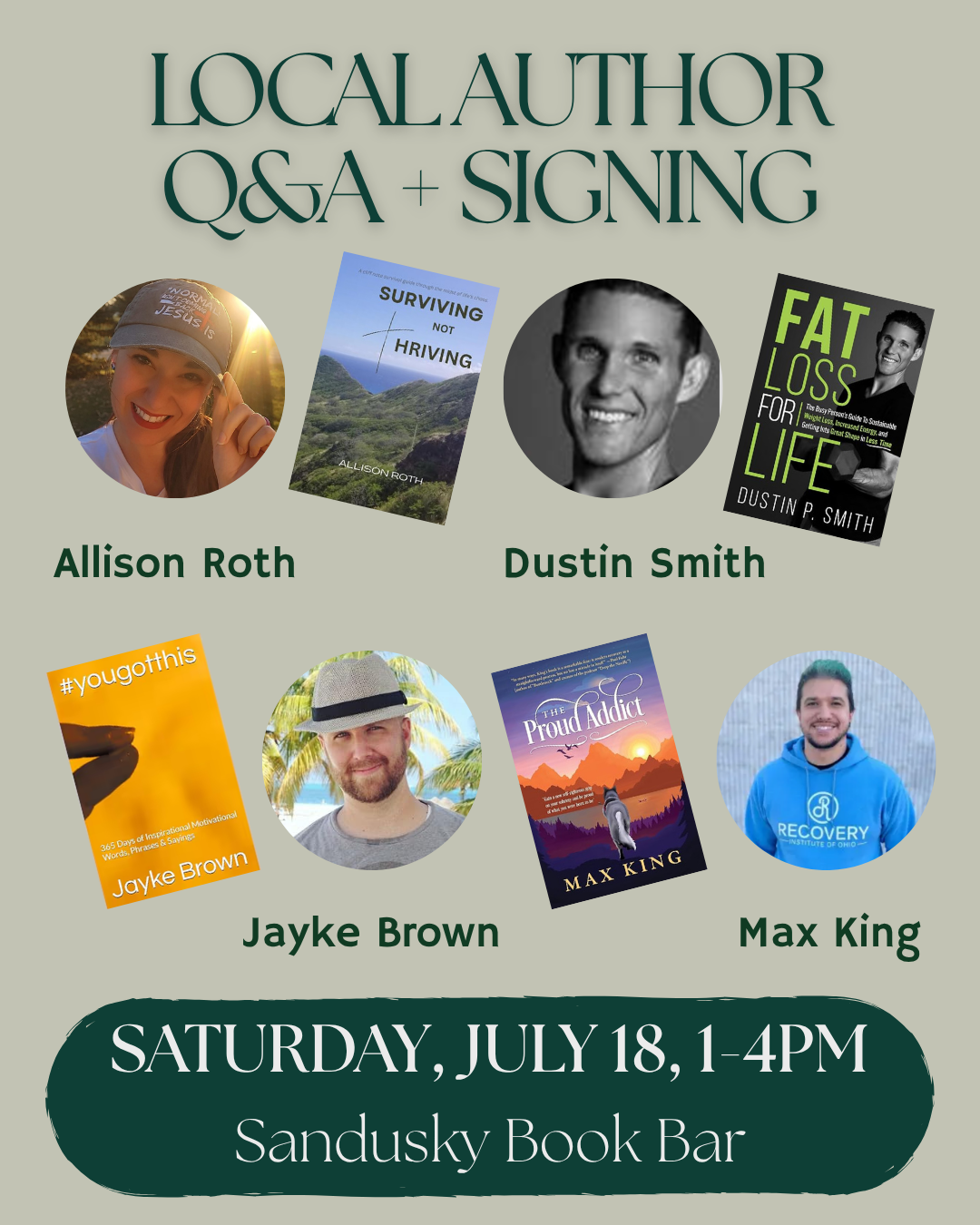 Book Bar Author Event: Get Inspired & Motivated! feat. FOUR local authors