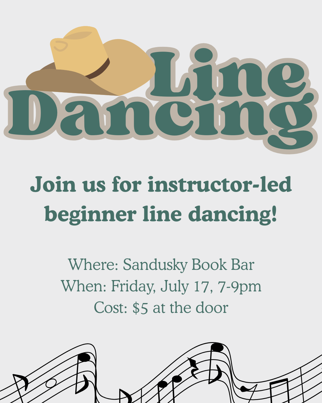 Line Dancing at Sandusky Book Bar