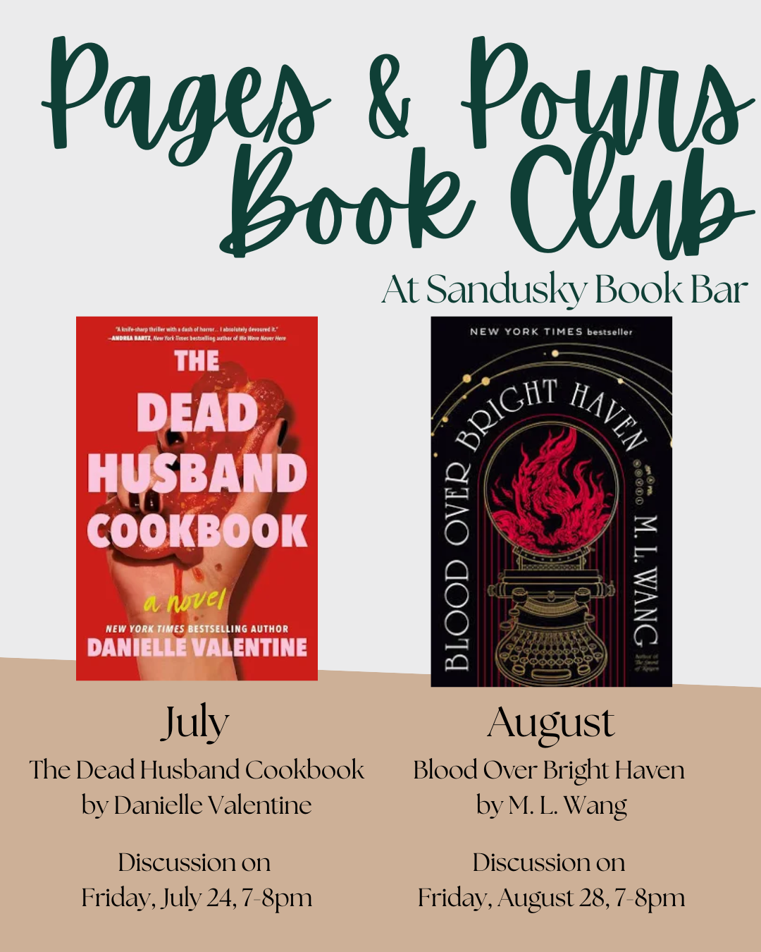 Pages & Pours Book Club: "The Dead Husband Cookbook" by Libby Page