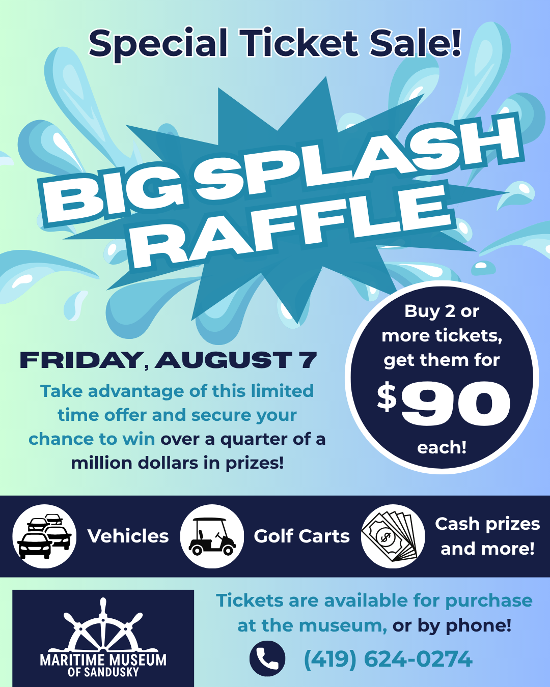 Big Splash Raffle Ticket Sale!