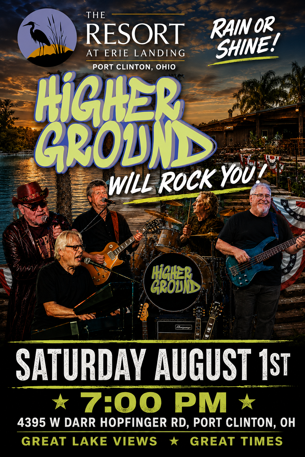 Higher Ground Comes to The resort at Erie Landing