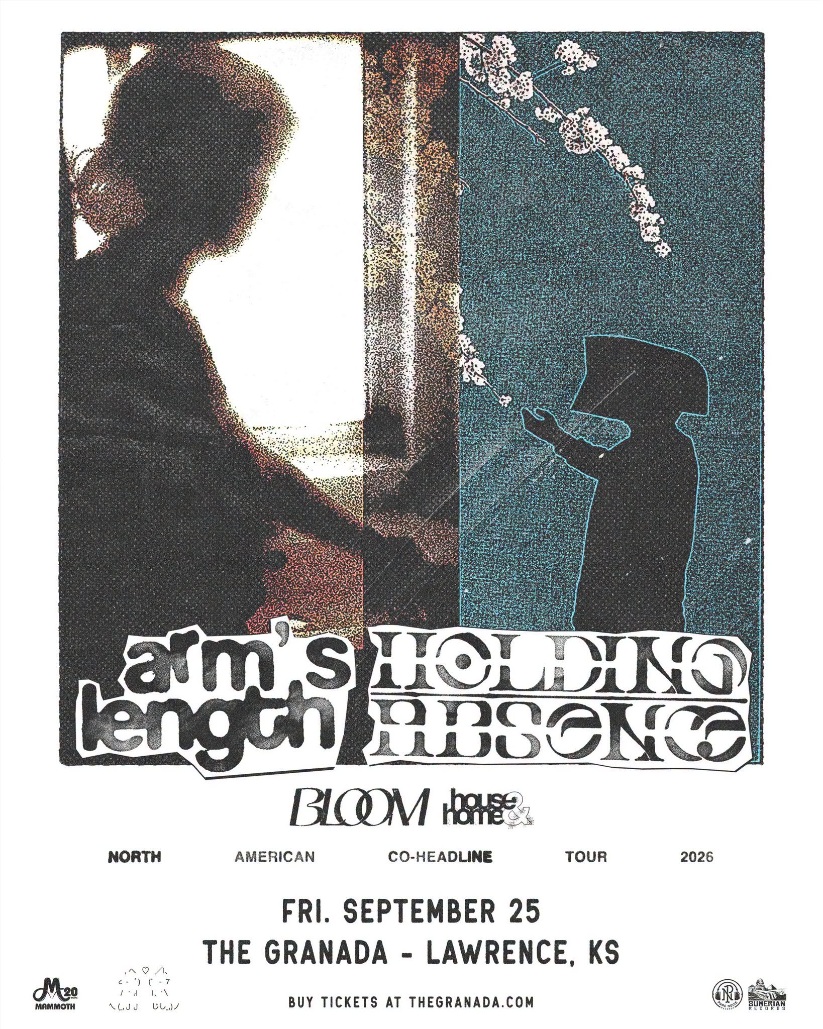 5379) ARB THE LONGEST TOUR ポスター Arm's Length & Holding Absence - Lawrence KS, 66044