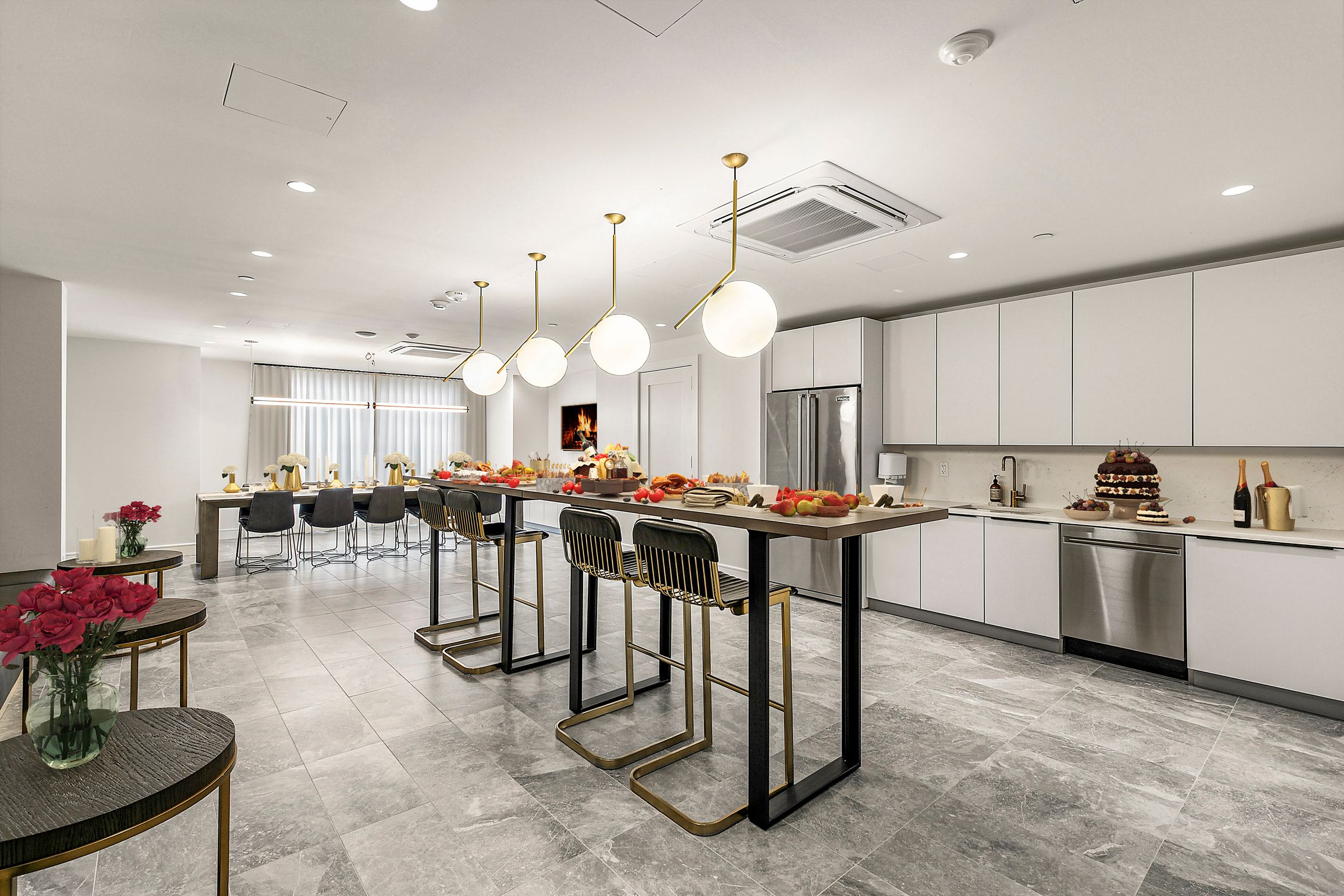 The Kitchen - The Selby Kitchen - Whether hosting a special occasion, private chef dinner or cooking class, the fully equipped catering kitchen offers a sophisticated setting with premier appliances, beautiful dining area and countertop seating.