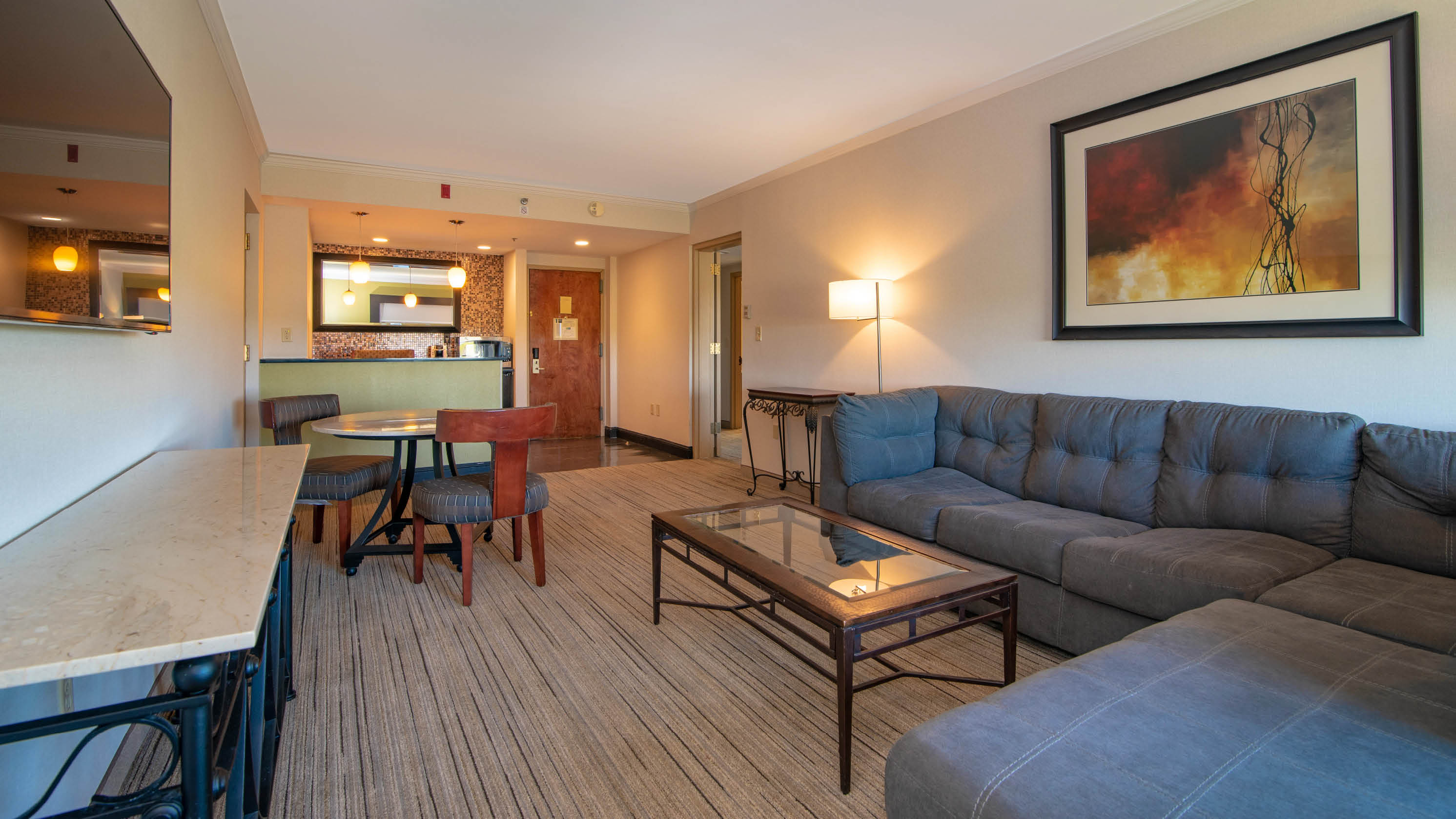 Oversize two room executive king suites - microwave, mini fridge, Keurig coffee maker