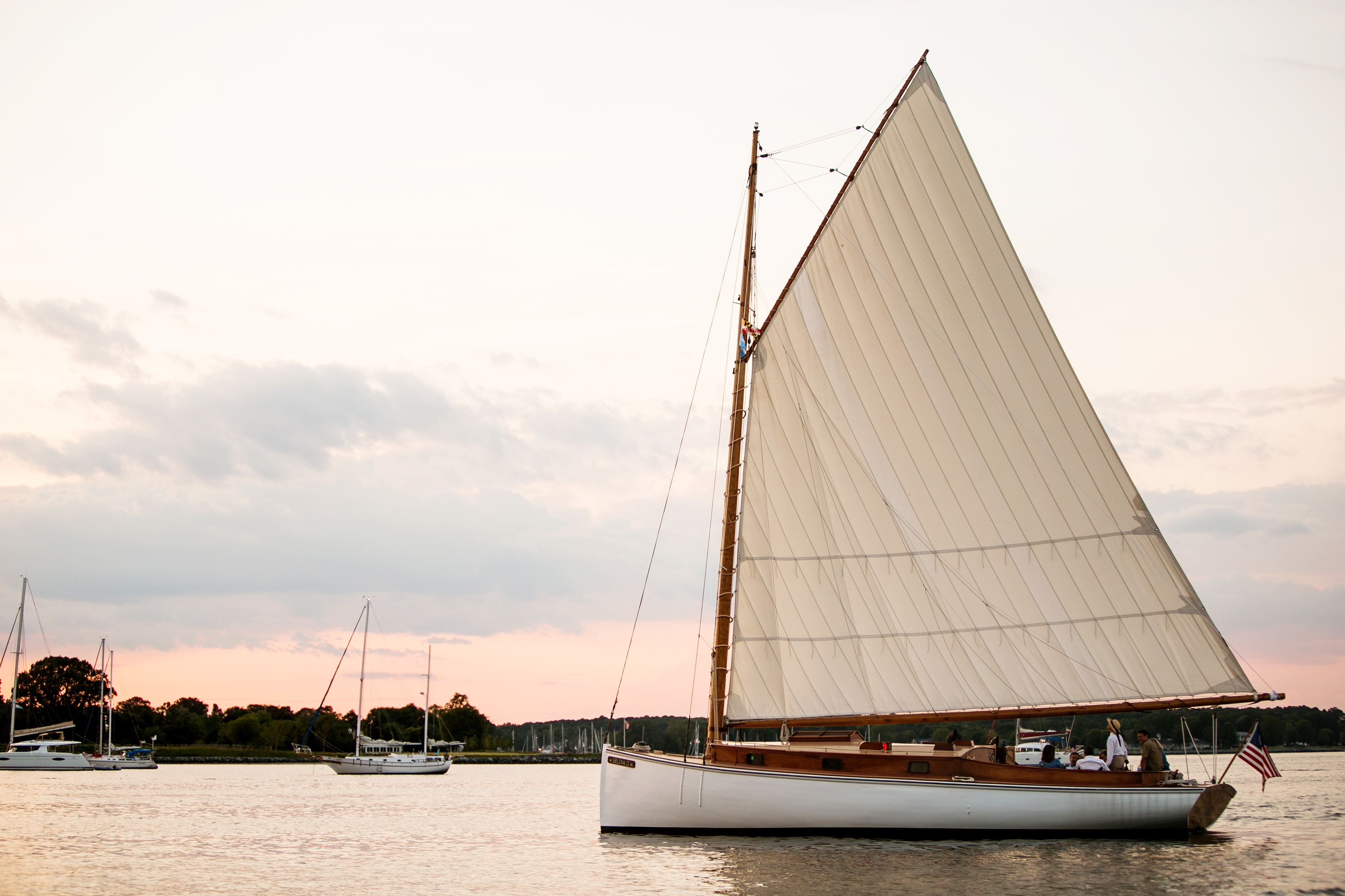 Sunset photo of boat