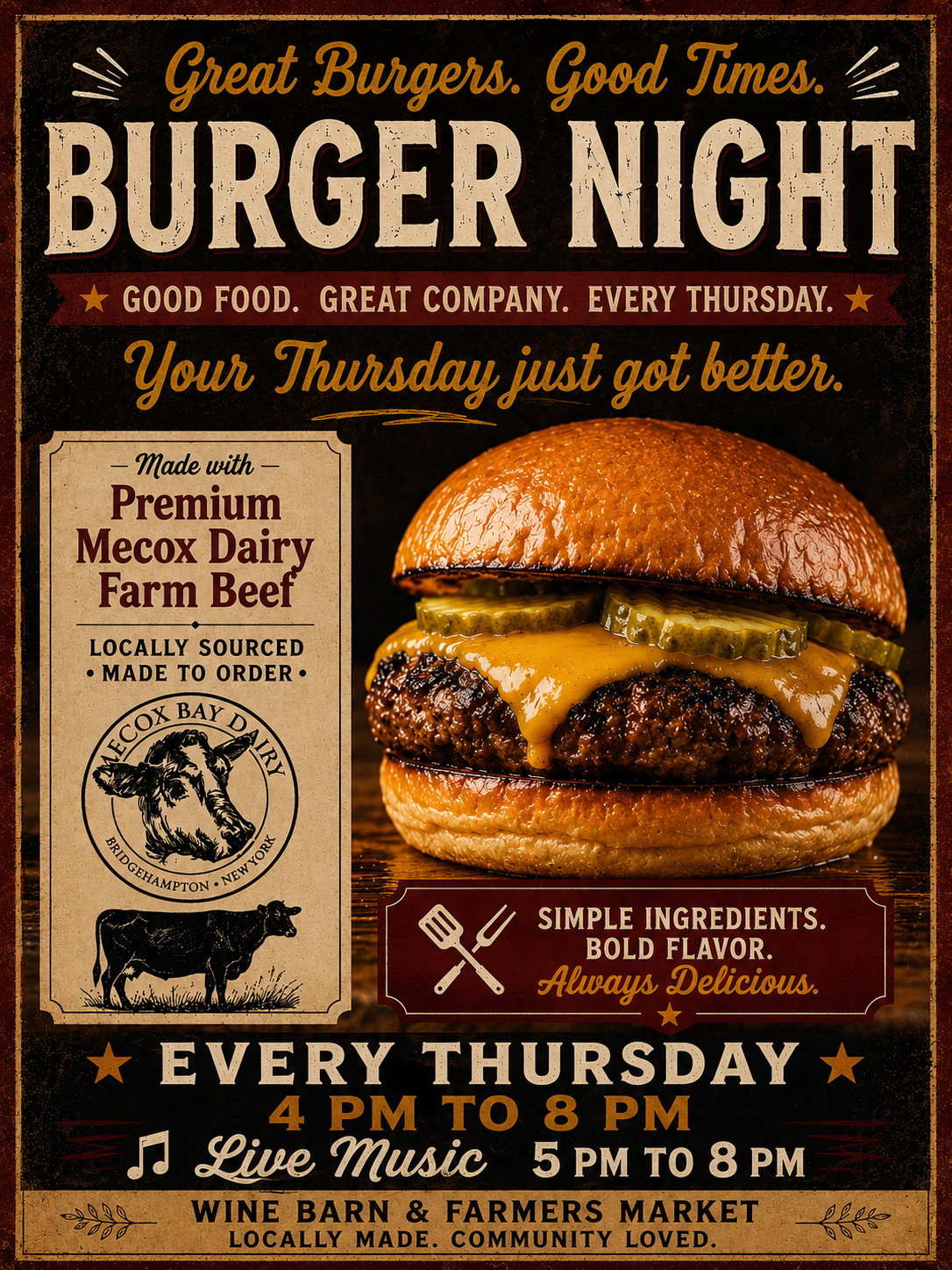 Burger Night Thursdays