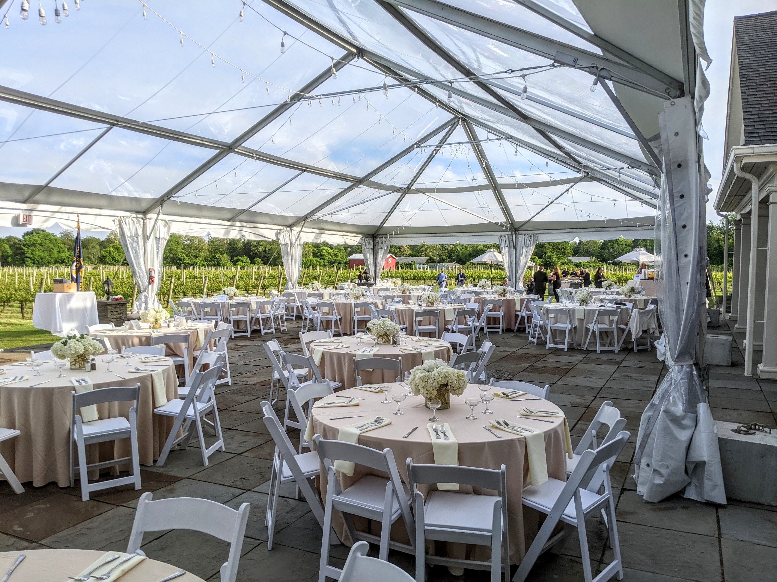 clear top w/white bistros