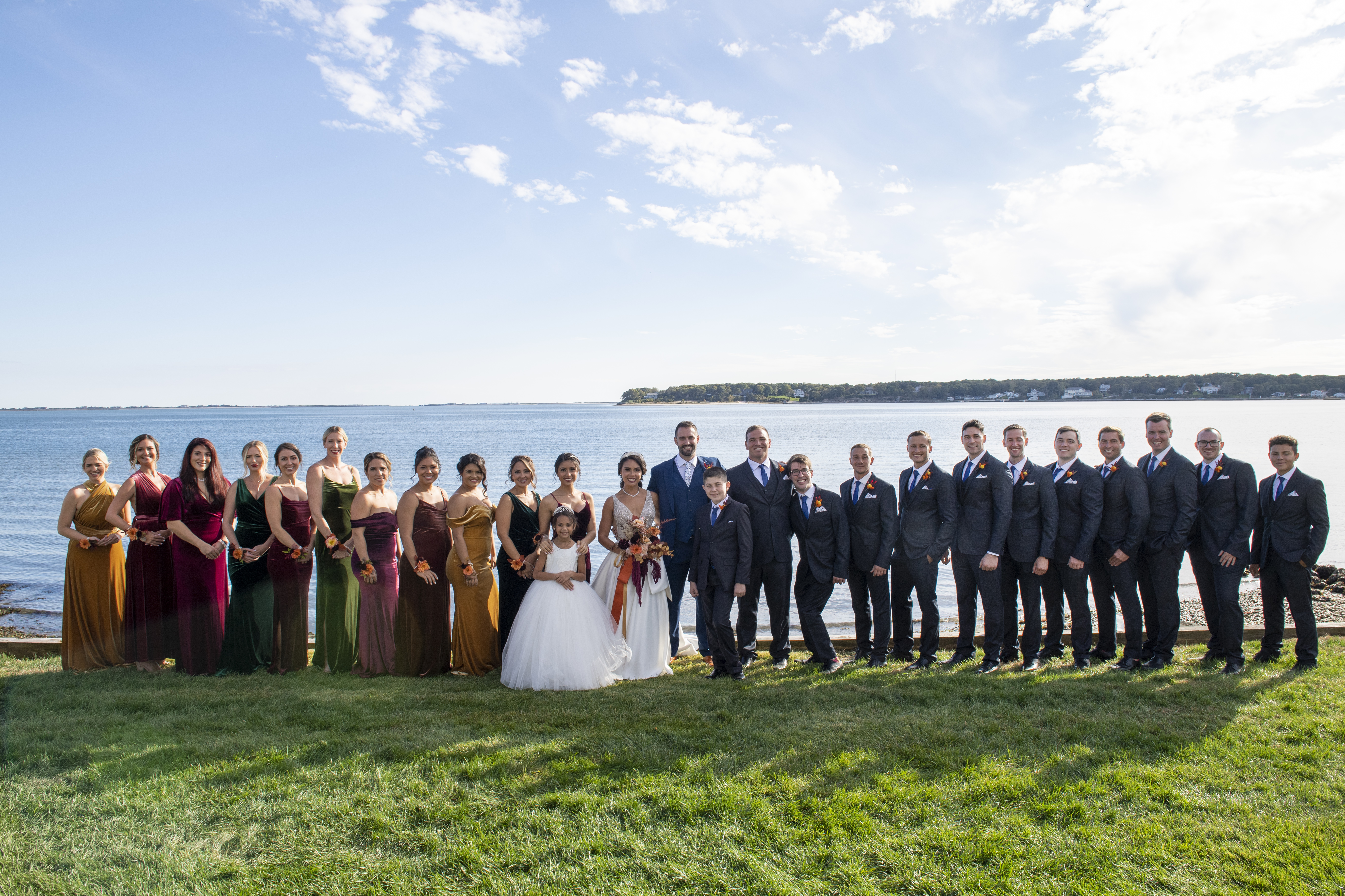 Bridal Party on Bay Beach
