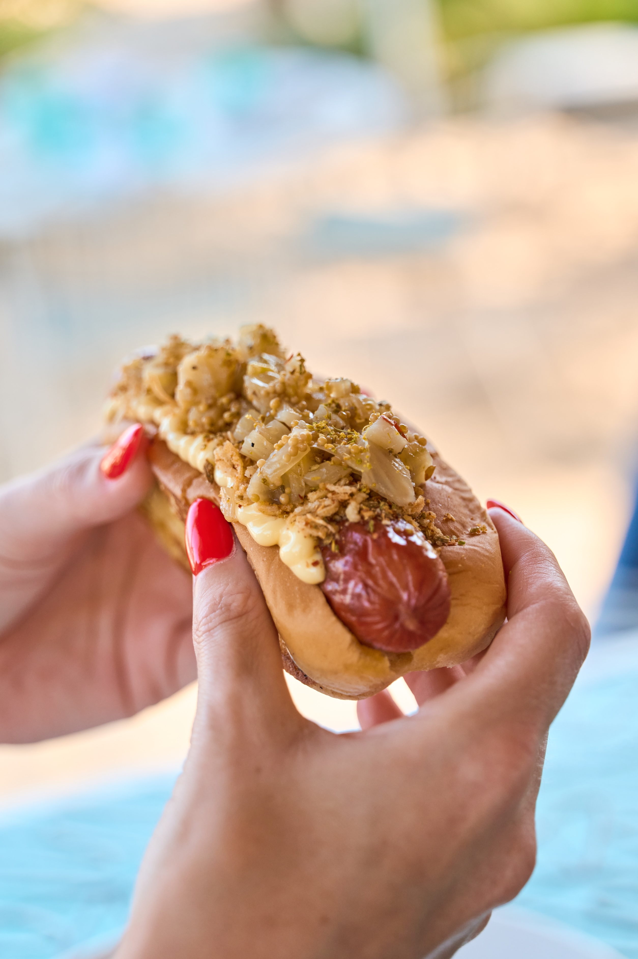 Eddie's hot dog at Eddie's in Greenport - Eddieu2019s hot dog at Eddieu2019s waterfront restaurant in Greenport on the North Fork of Long Island at Silver Sands Motel, showcasing classic seaside dining with harbor views.