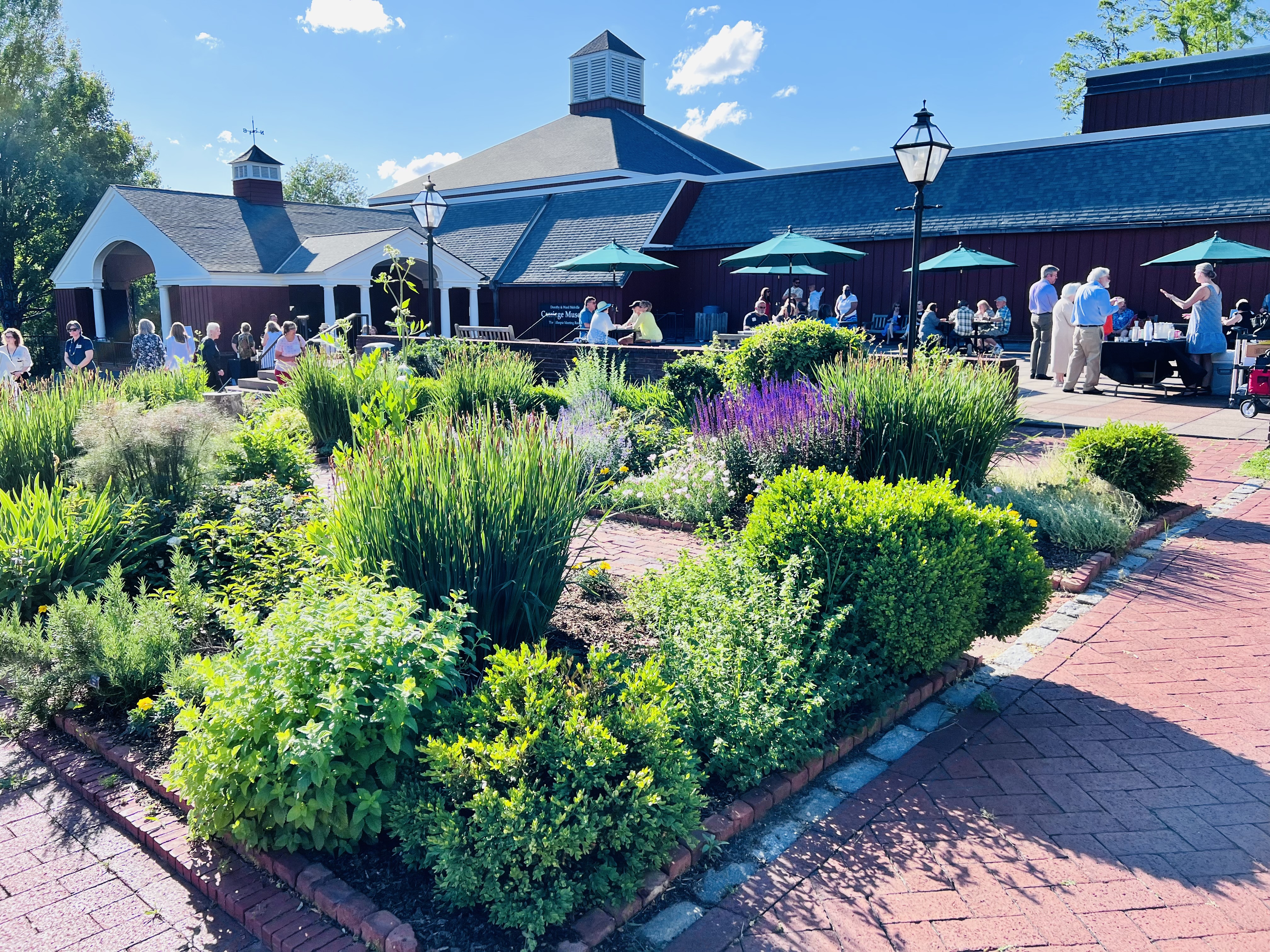 Members reception on the grounds of the Long Island Museum.