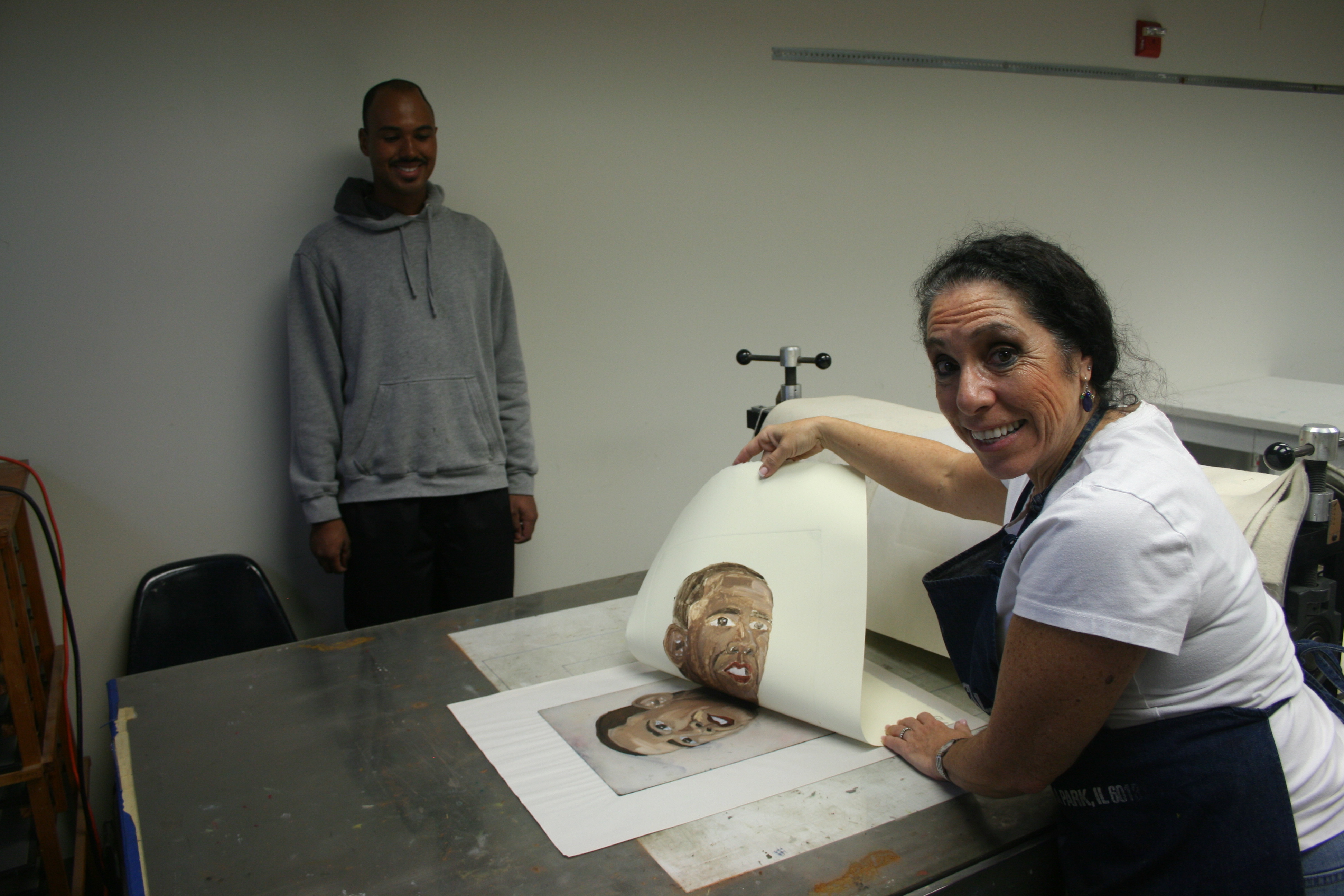 Printmaking class