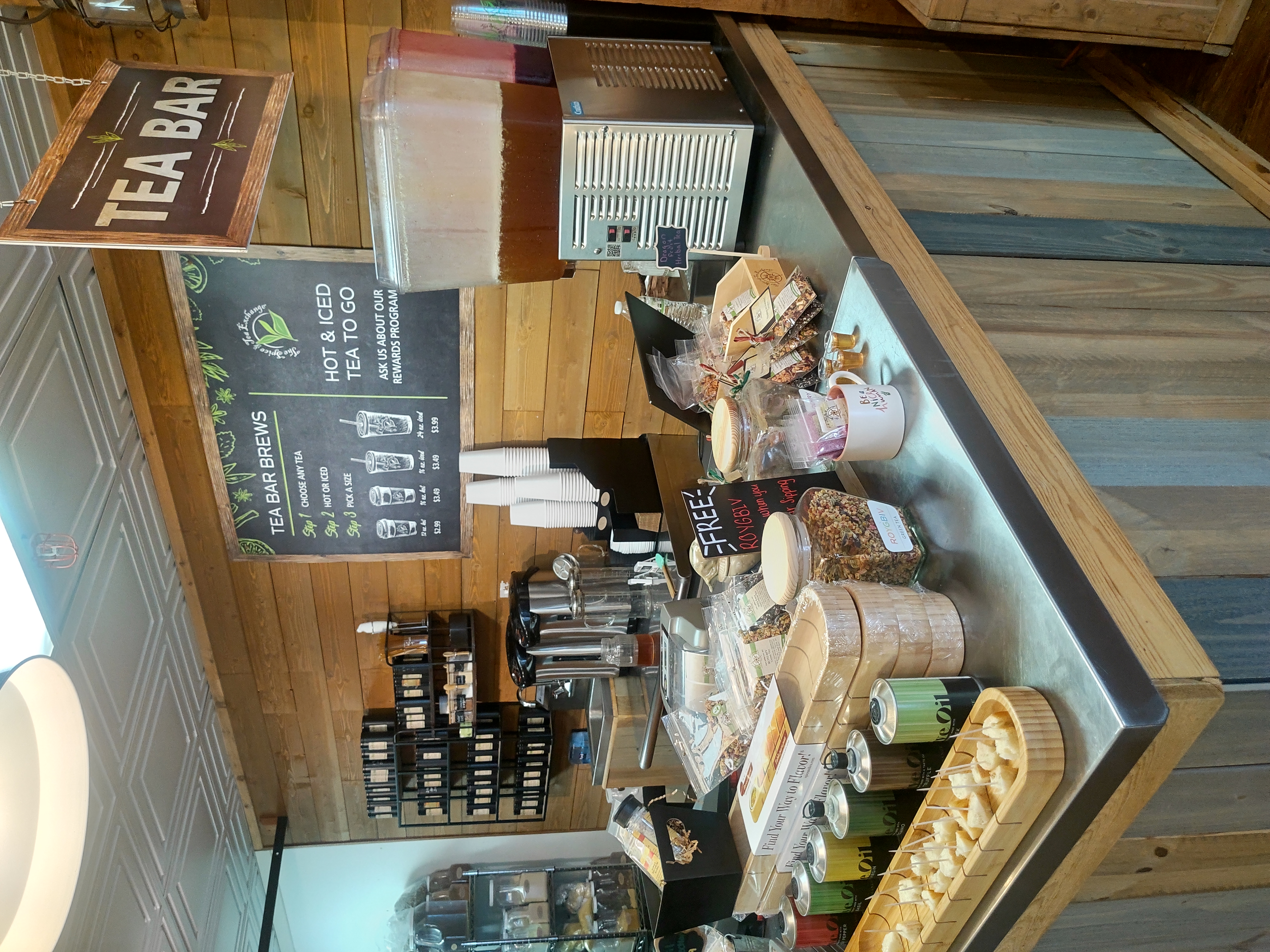 Tea Bar - Come in for a cup of hot or iced tea 7 days a week.