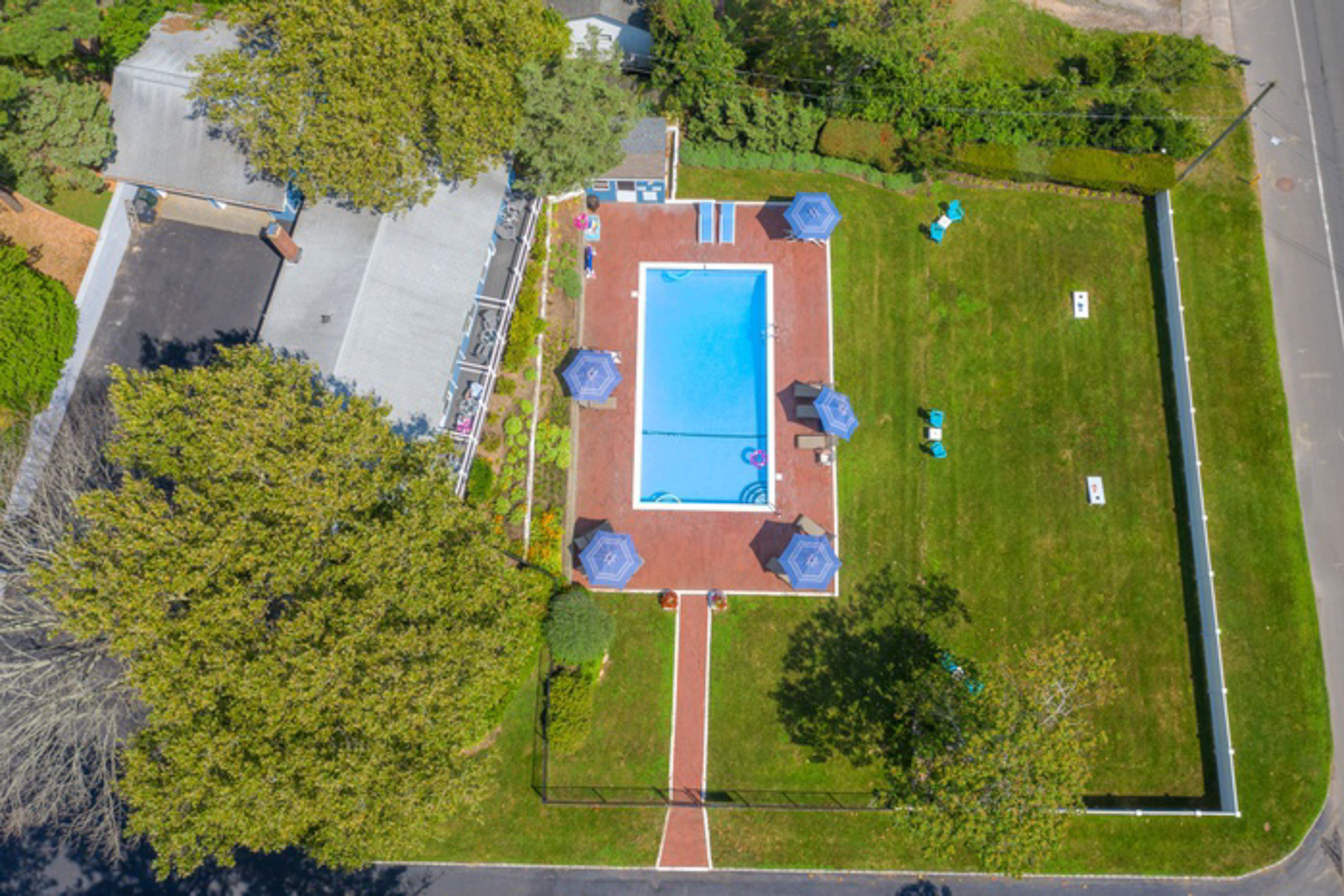 Ocean View Terrace Inn Pool Area Aerial View