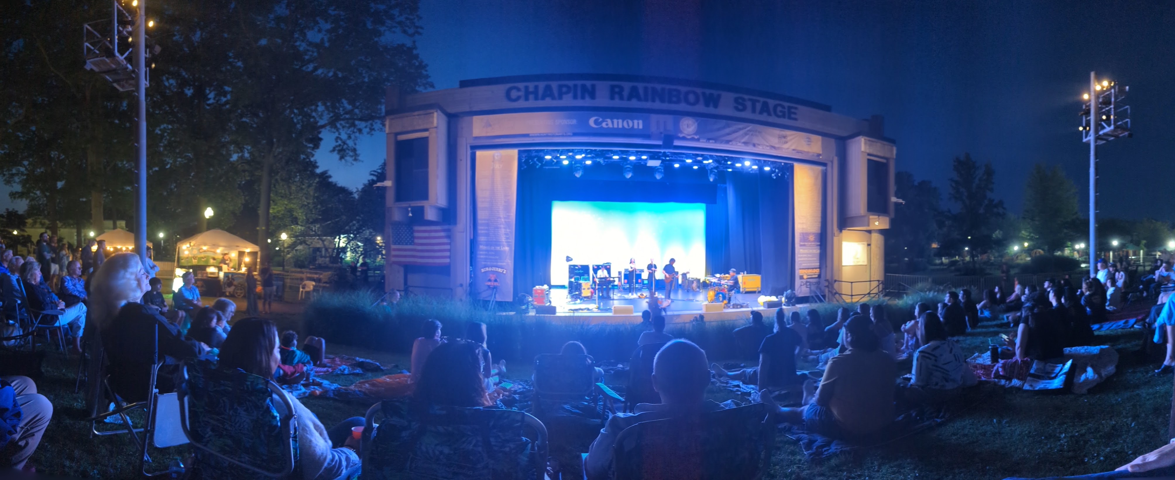 Town of Huntington's Summer Arts Festival - View of the Chapin Rainbow Stage, Heckscher Park Huntington. 2025