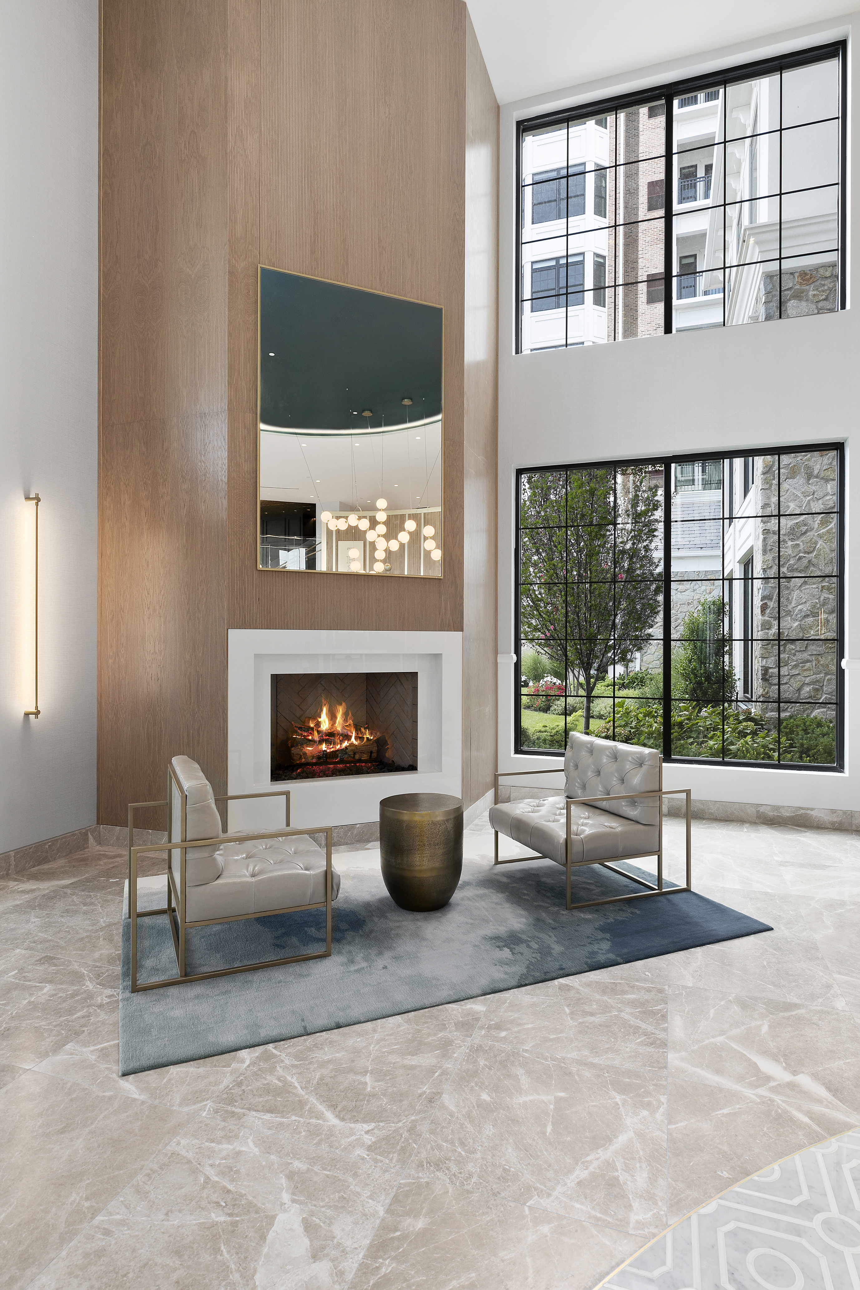 Lobby Fireplace - The Selby Lobby Fireplace