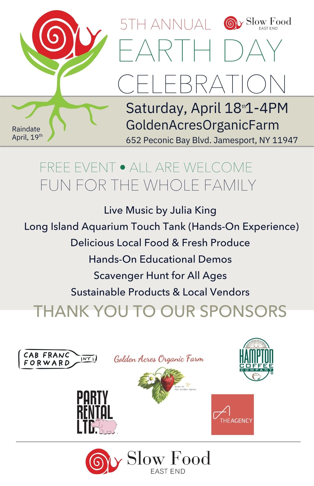 Slow Food East End 5th Annual Earth Day Celebration