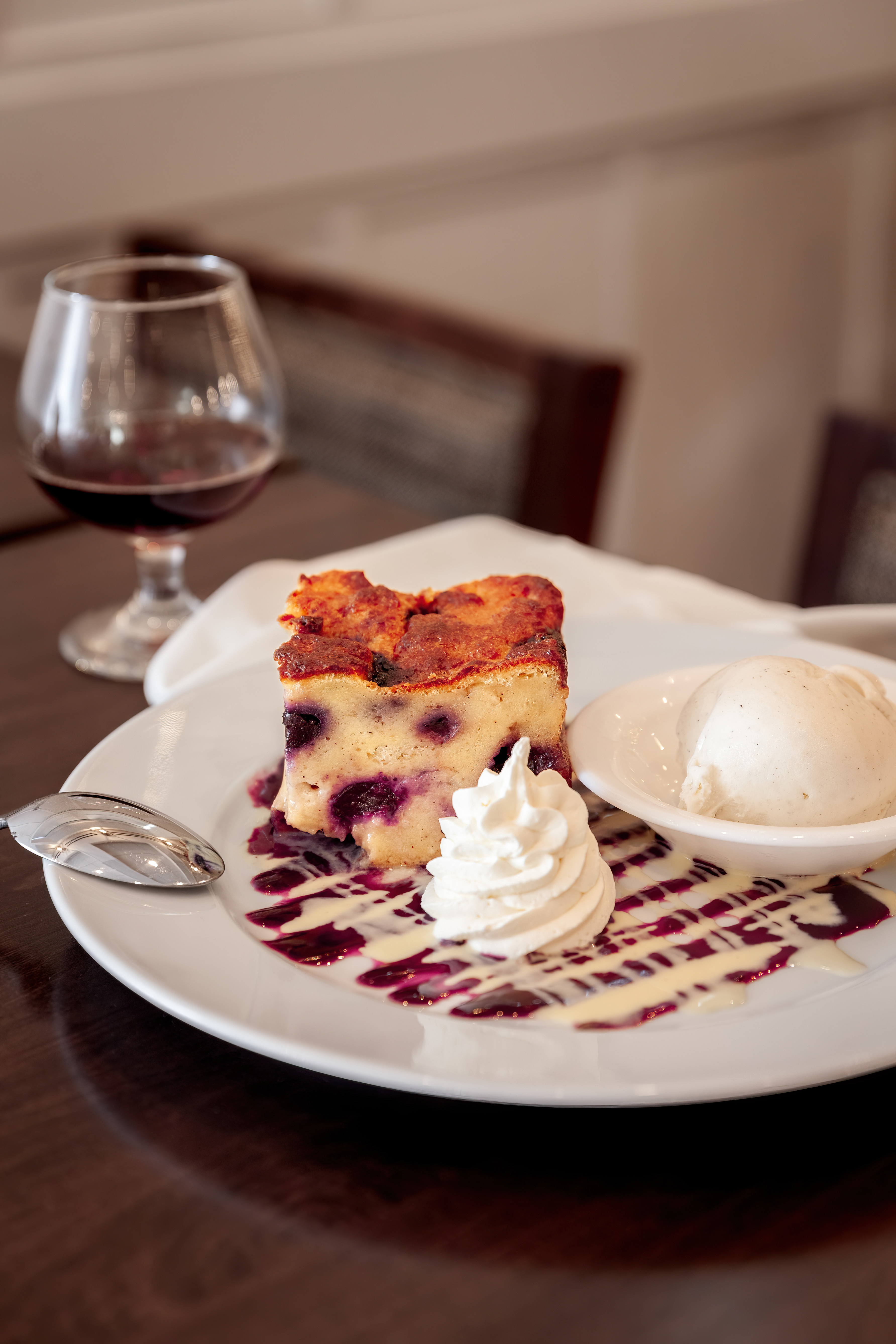 Blueberry-White Chocolate Bread Pudding