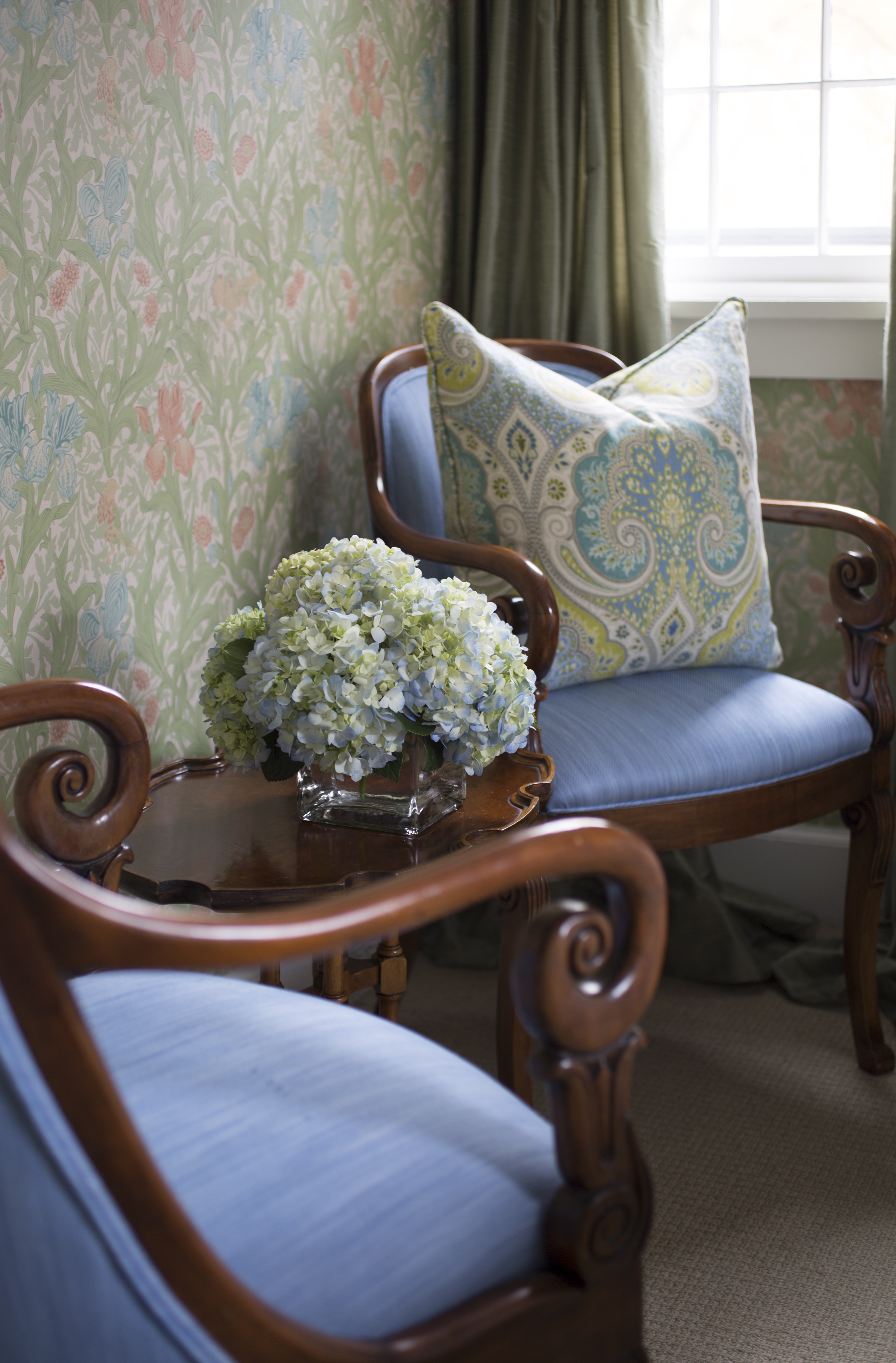 Guest Room Detail at The 1770 House in East Hampton