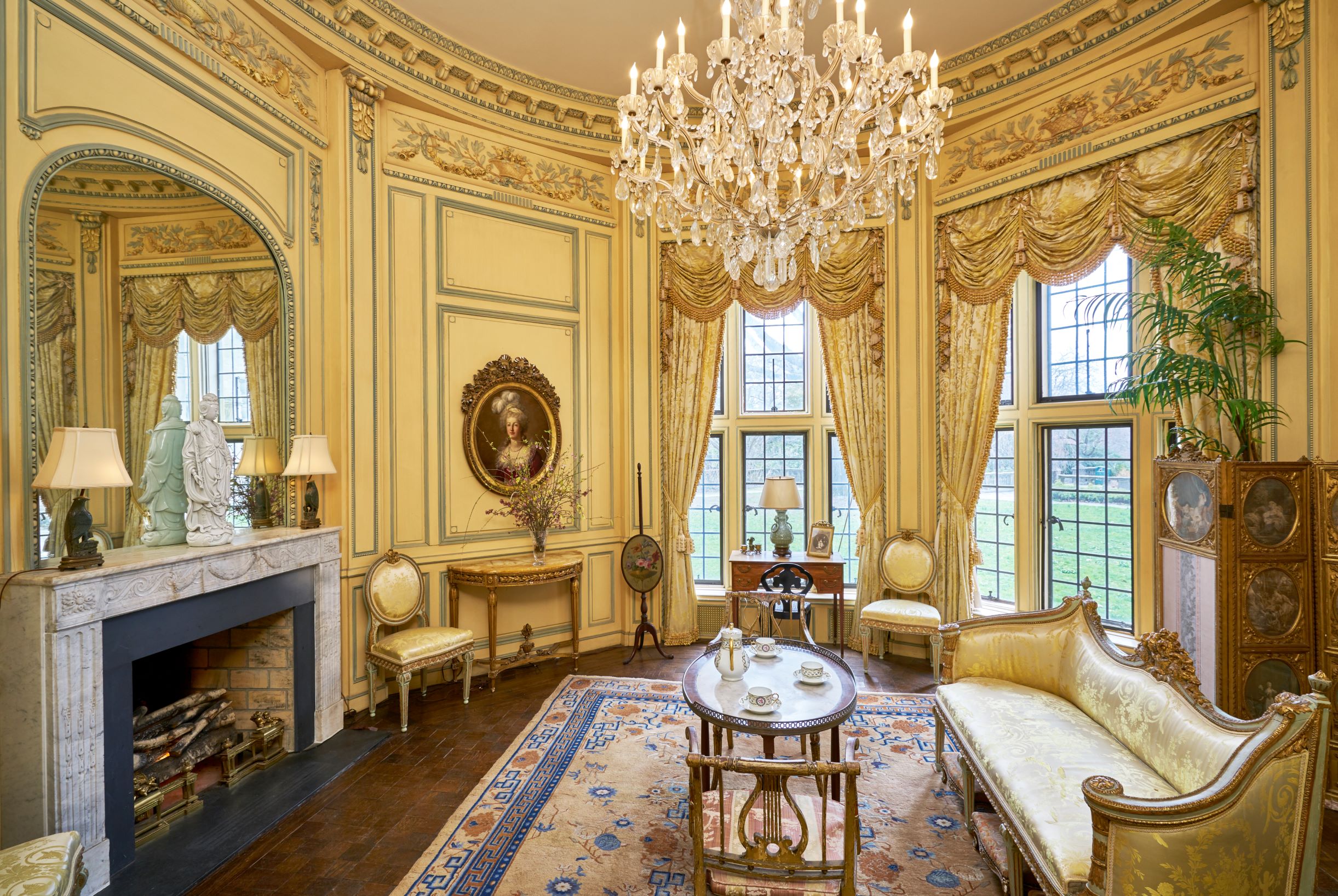 The French Room - Mai Coe used the French Room in Coe Hall to receive guests in her home and also to meet with her staff.
