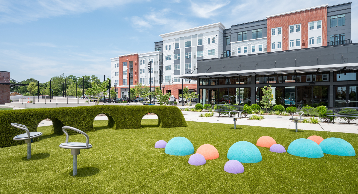 Children's play area on the Village Green at Station Yards