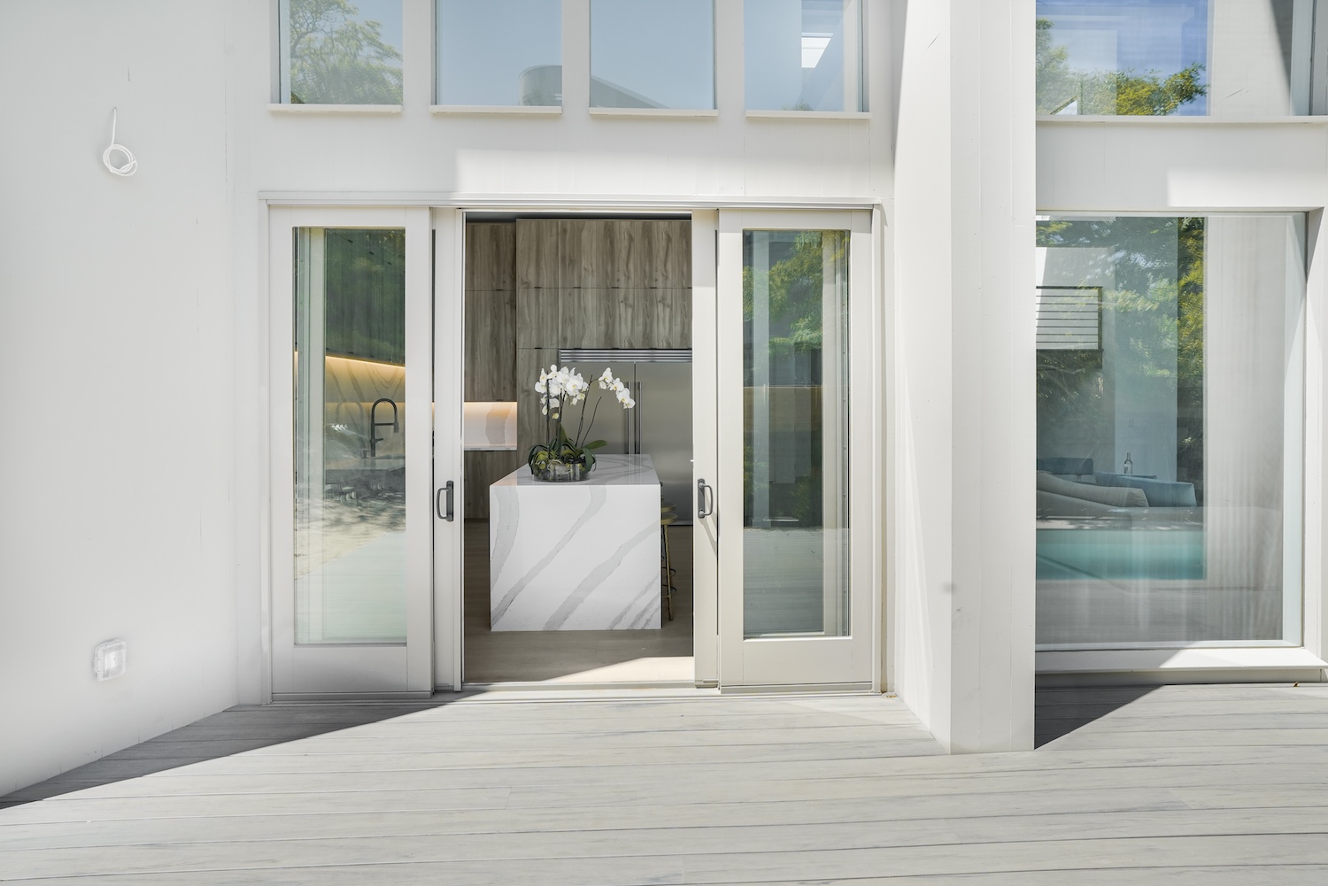 Pool Deck into the Kitchen