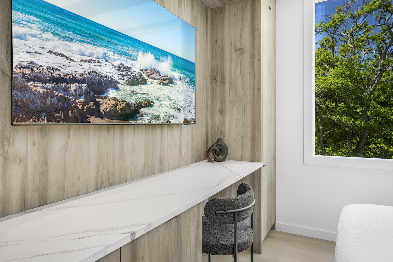 Desk and TV in King Suite