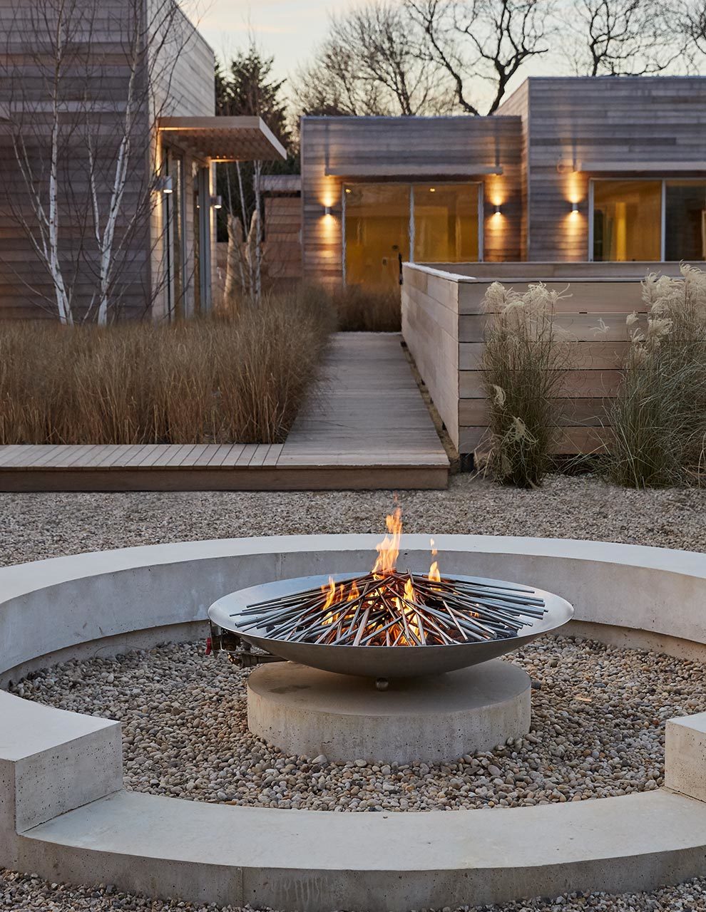 Shou Sugi Ban House Fire Pit