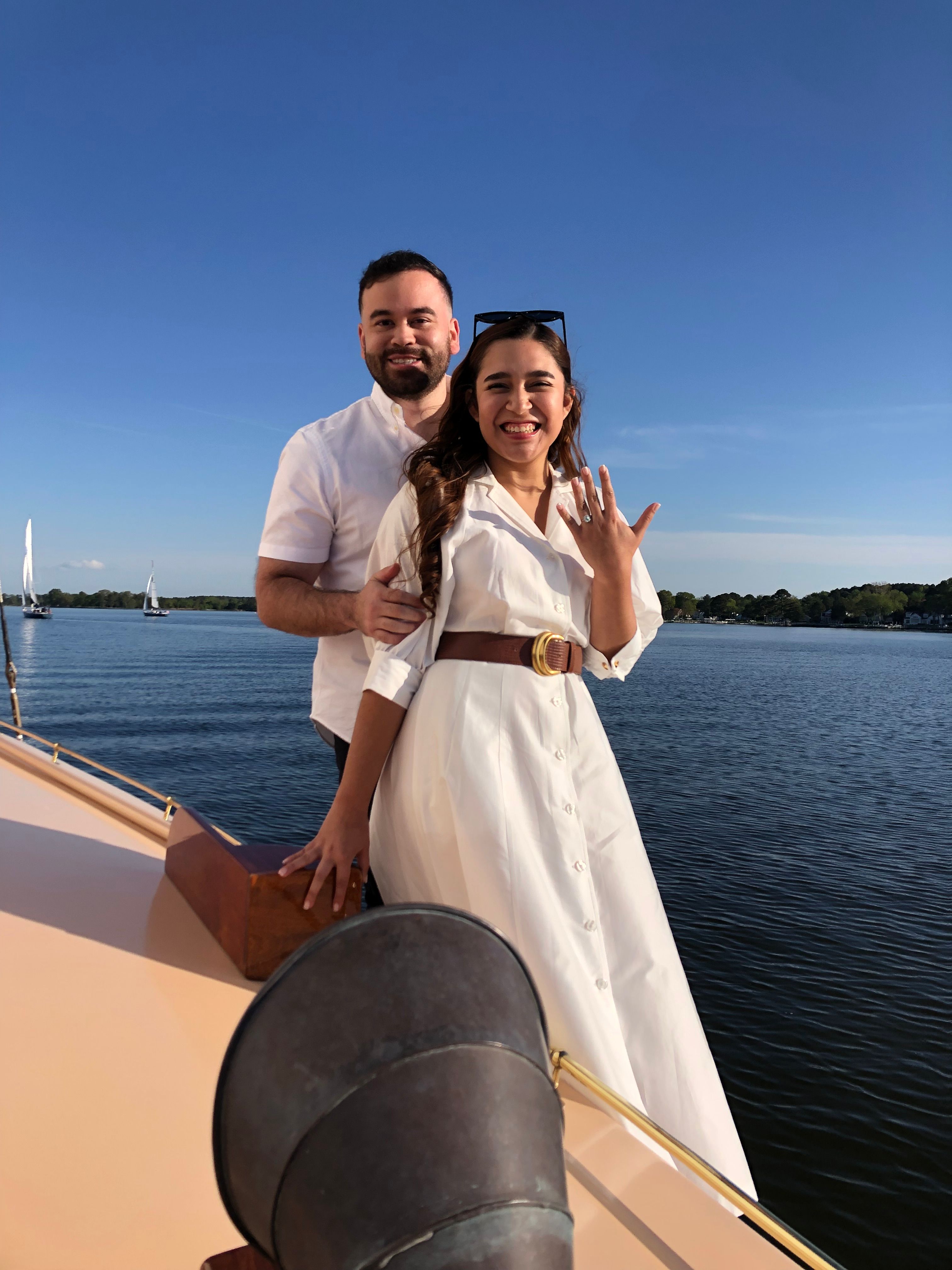 proposal on the boat